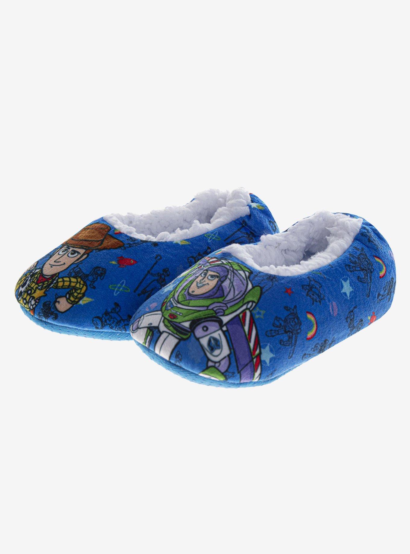 Disney Pixar Toy Story Woody & Buzz Cozy Toddler & Little Kid Slippers, BLUE, alternate