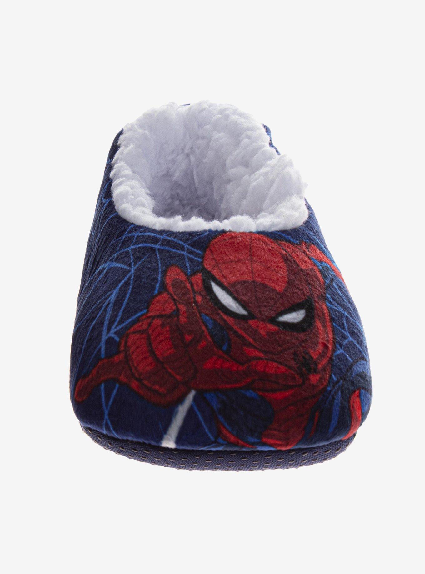 Marvel Spider-Man Cozy Padded Non-Slip Toddler & Little Kid Slippers, BLUE, alternate