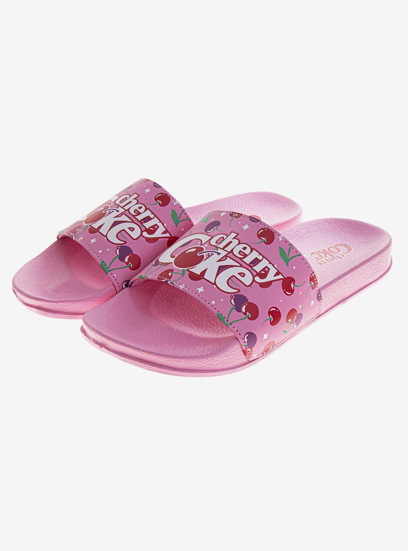 Coca-Cola Cherry Coke Slides Women Sandals, PINK, alternate