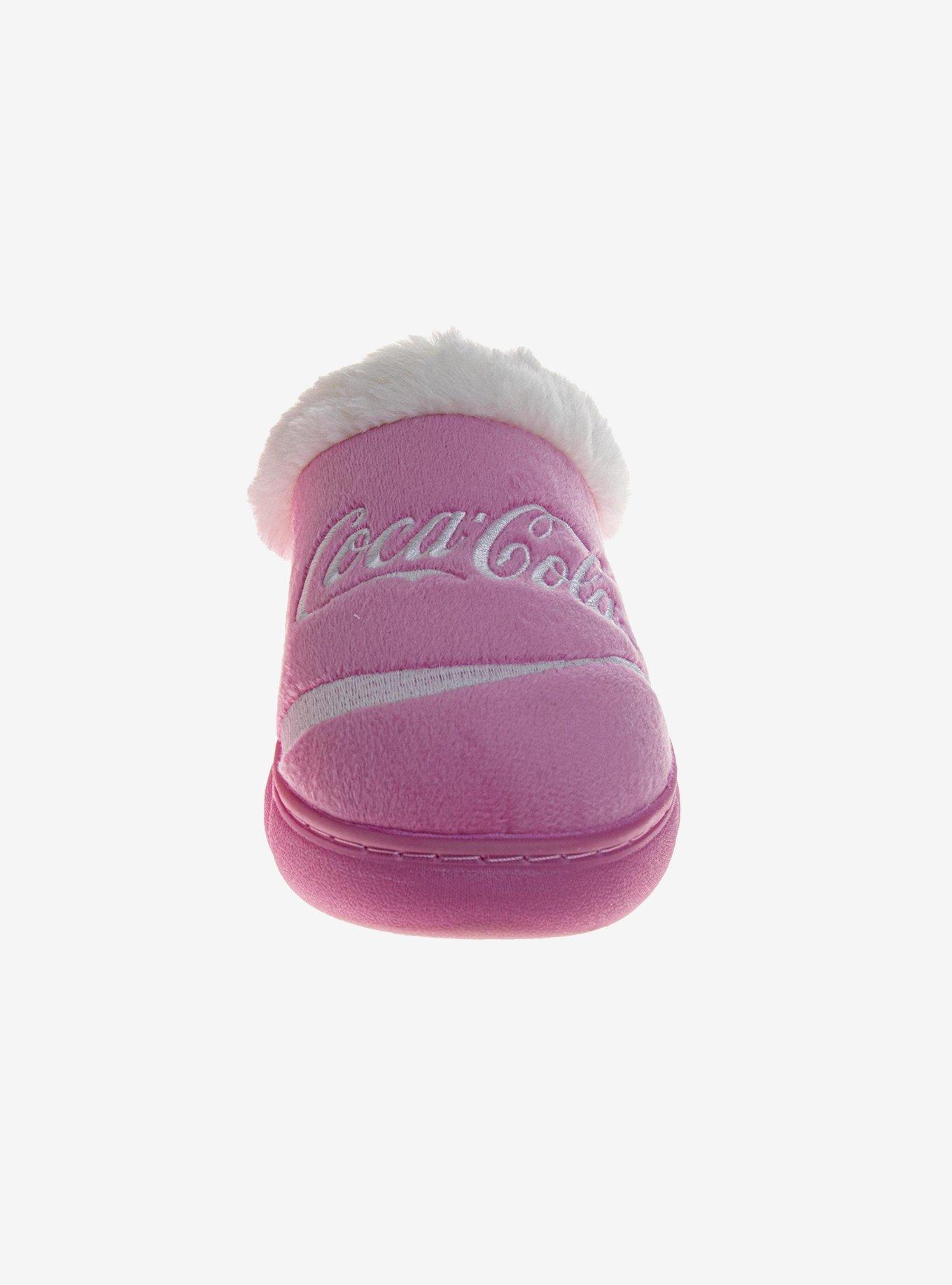 Coca-Cola Pink Iconic Script Cozy Women Slippers, PINK, alternate