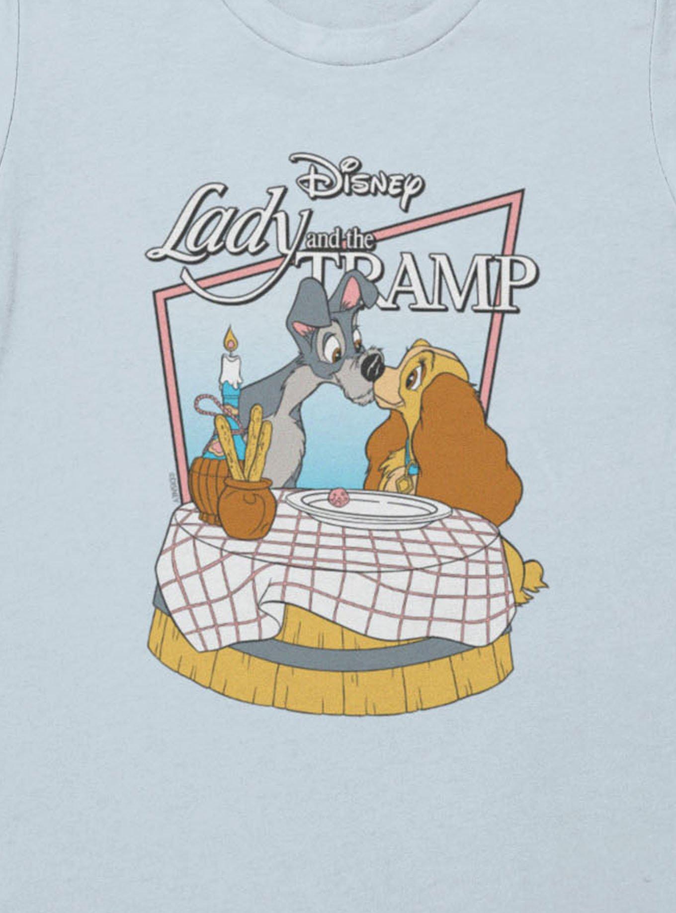 Disney Lady And The Tramp Dinner Kiss Womens T-Shirt, , hi-res