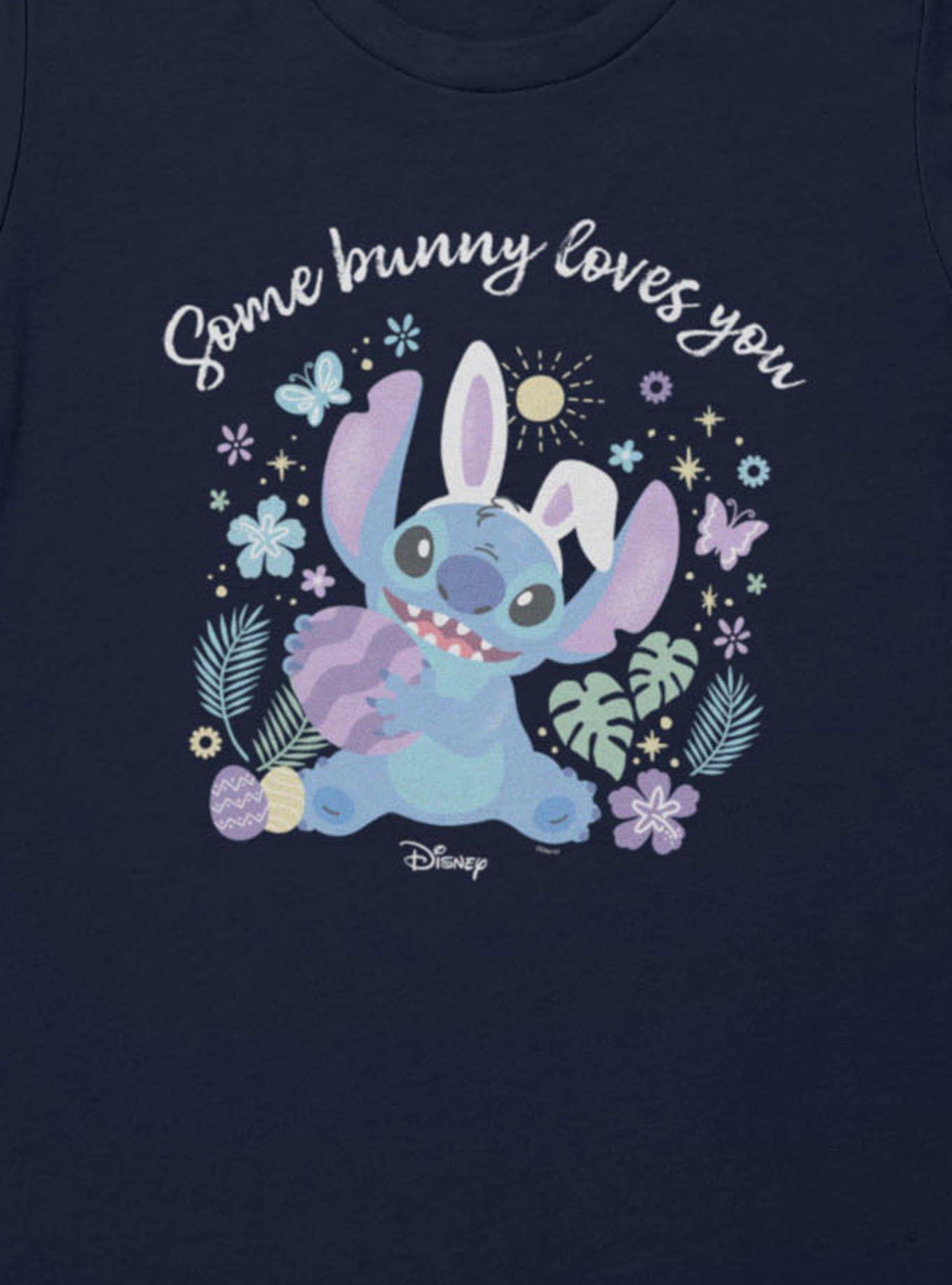 Disney Lilo And Stitch Some Bunny Loves You Easter Womens T-Shirt, , hi-res