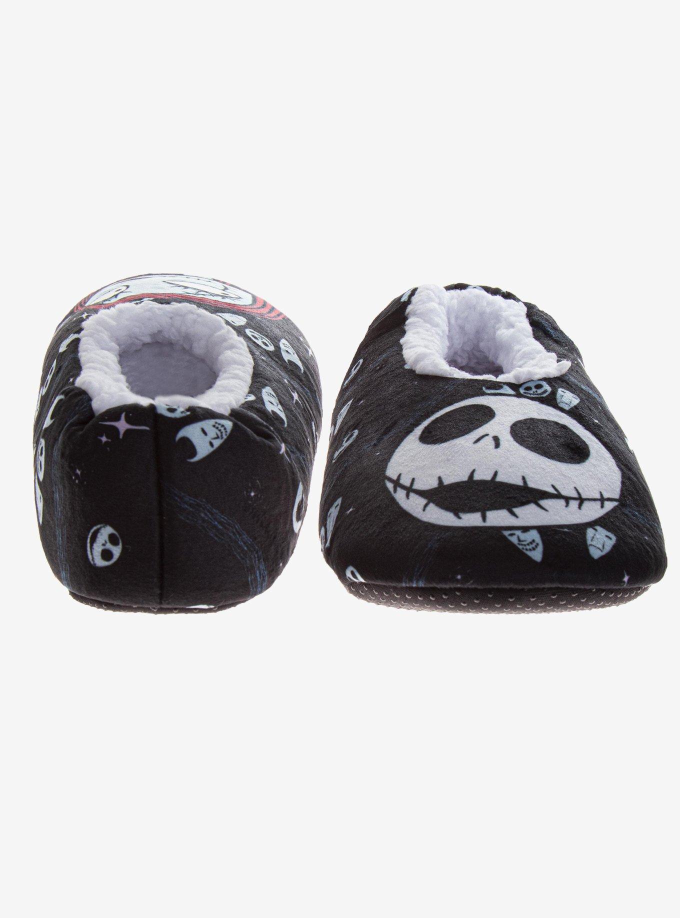 Disney Nightmare Before Christmas Jack & Sally Plush Women's Slippers, BLACK, alternate