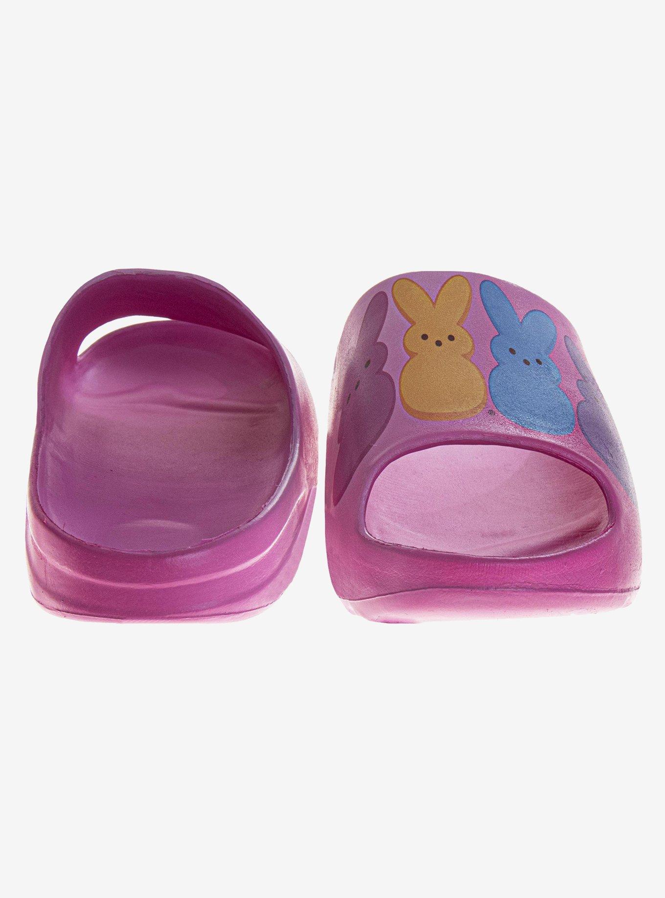 Peeps Lightweight Slip-On Dual Size Ladies Slides, PINK, alternate - view 3