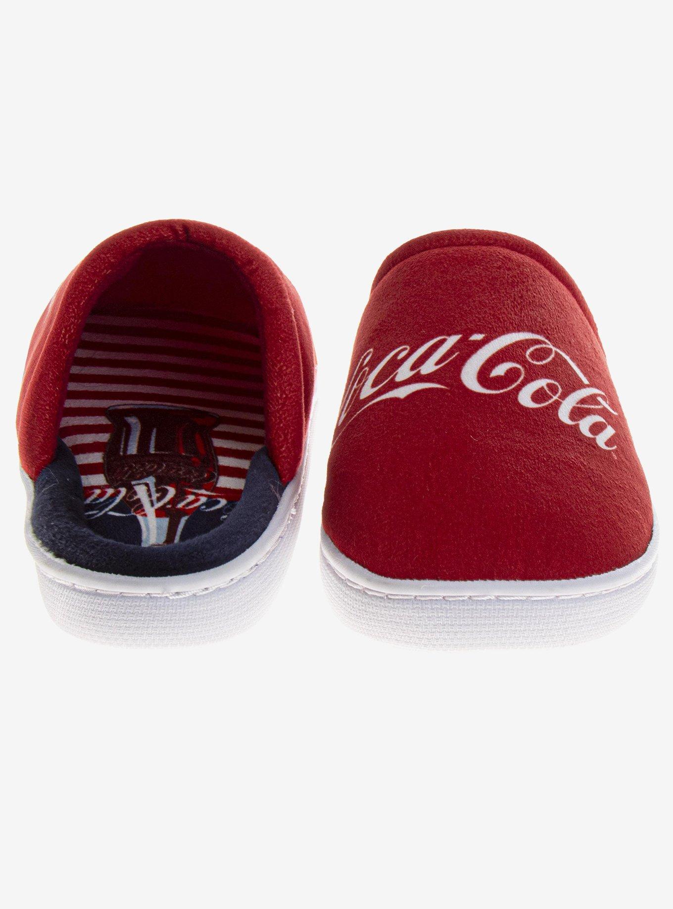 Coca-Cola Classic LogoCozy Softlined Men Slippers, RED, alternate