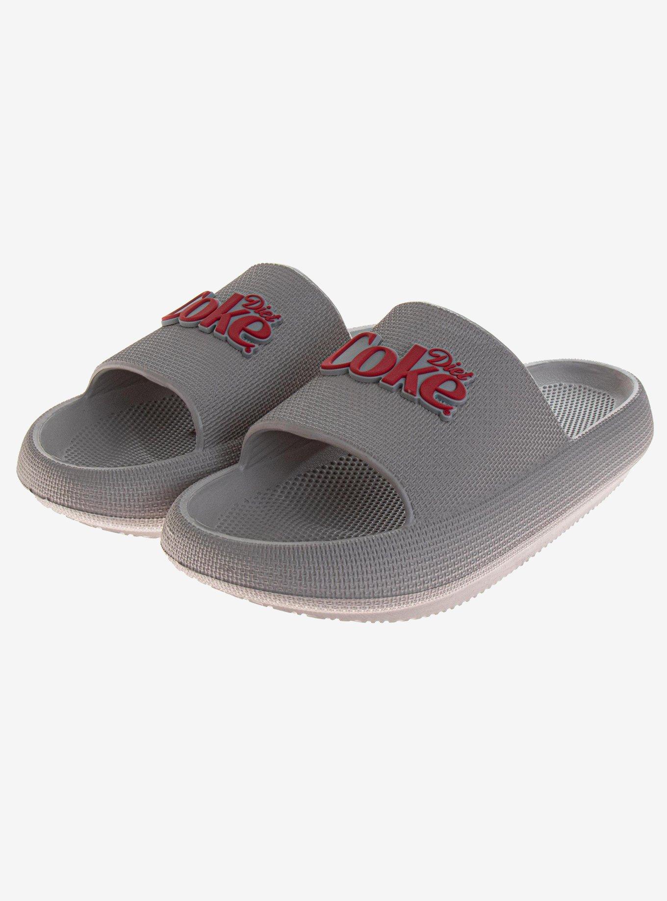 Coca-Cola Coke Logo Pillow Dual Size Slides Men Sandals, GREY, alternate