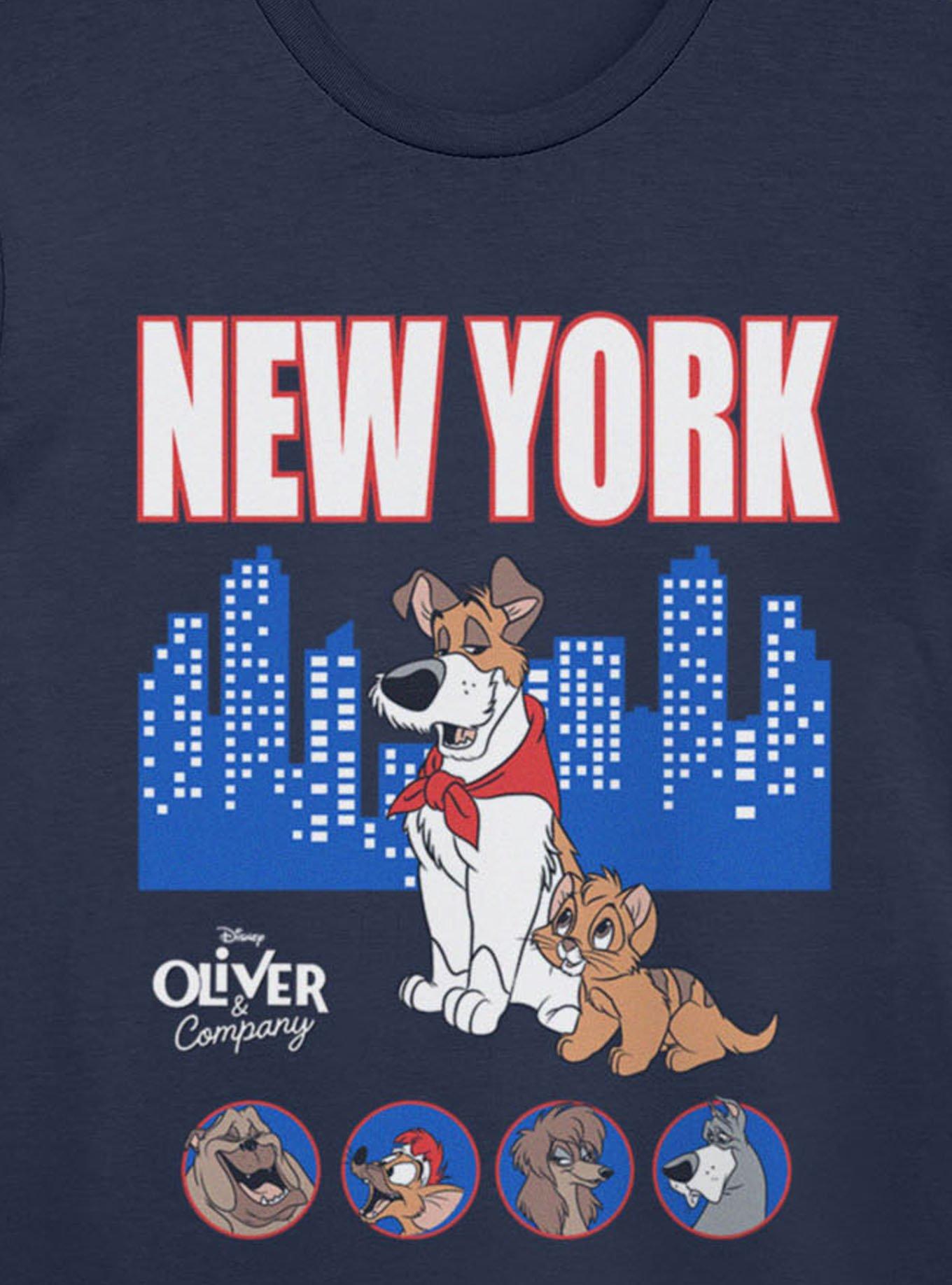 Disney Oliver & Company New York Skyline Characters T-Shirt, , hi-res