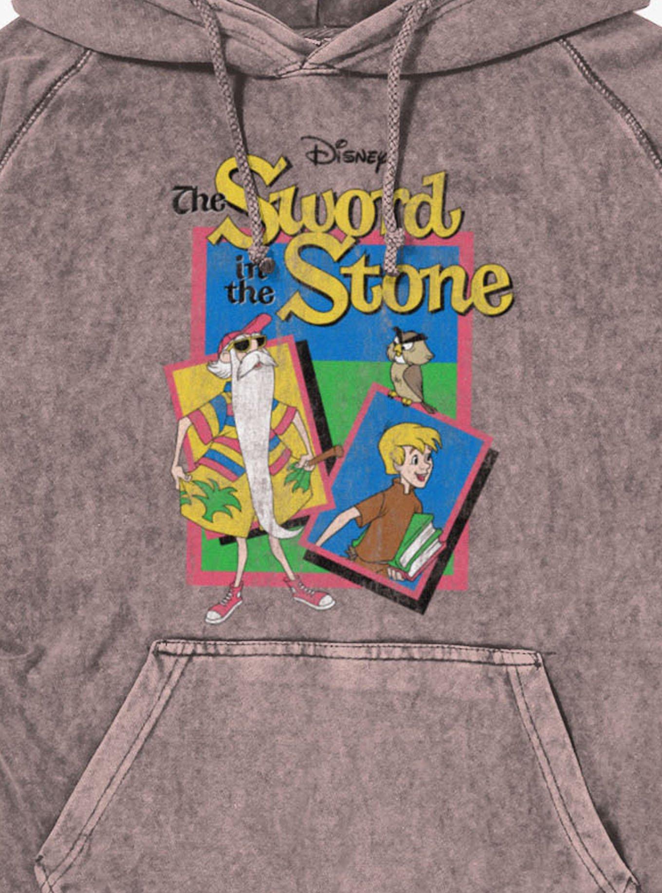 Disney The Sword In The Stone Archimedes, Arthur And Merlin Beach Vibes Mineral Wash Hoodie, , hi-res