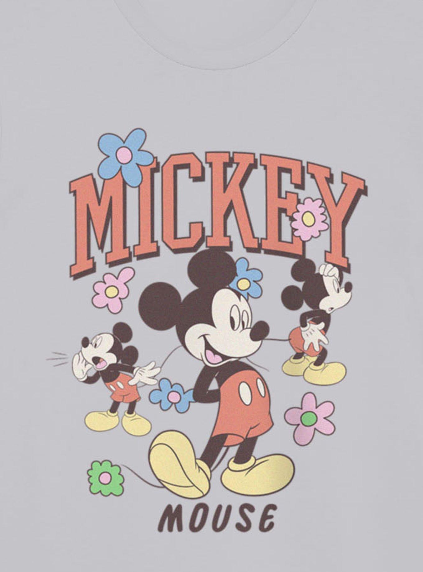 Disney Mickey Mouse Flower Collage T-Shirt, , hi-res