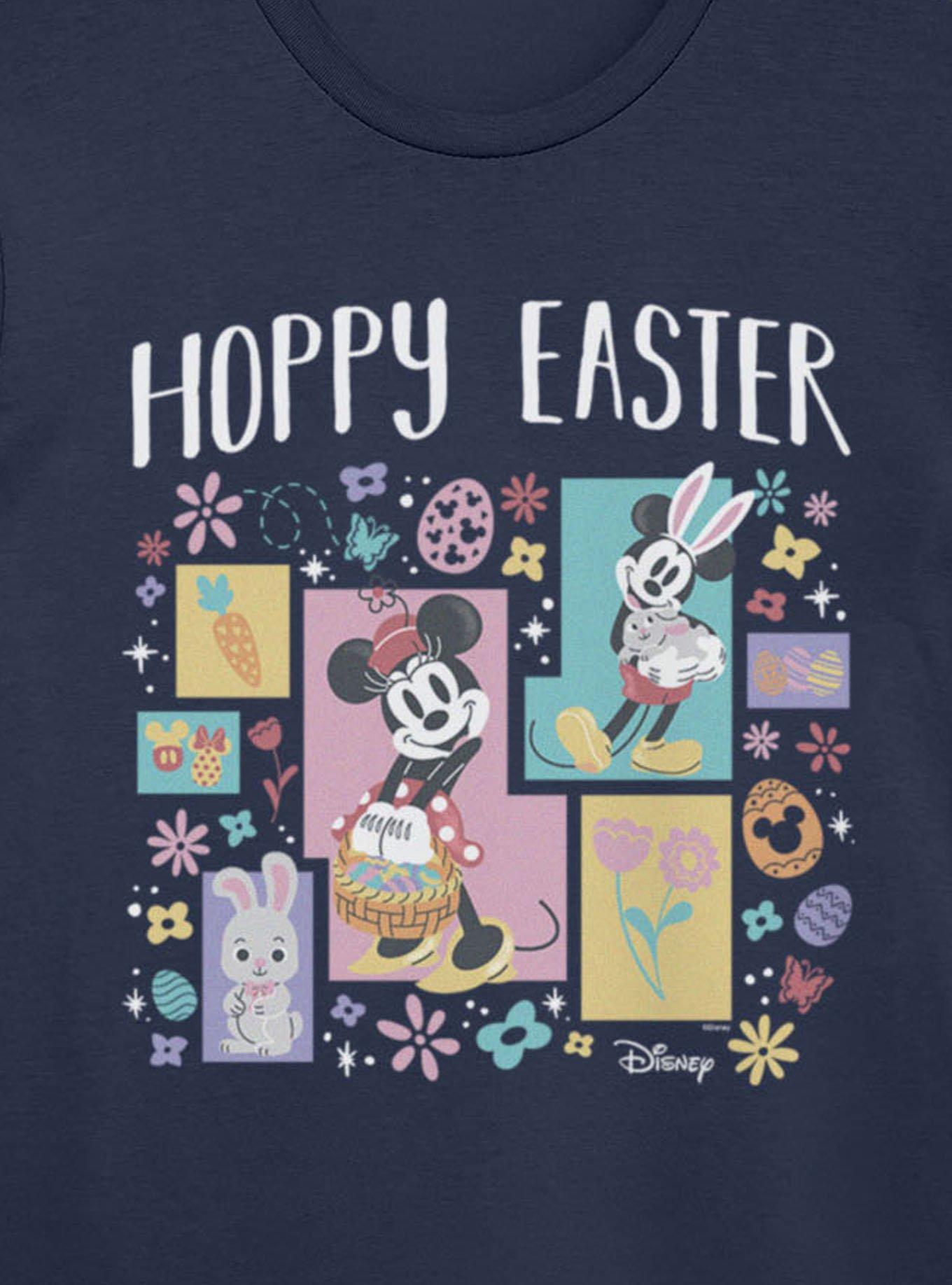 Disney Mickey Mouse And Minnie Mouse Hoppy Easter Blocks T-Shirt, , hi-res