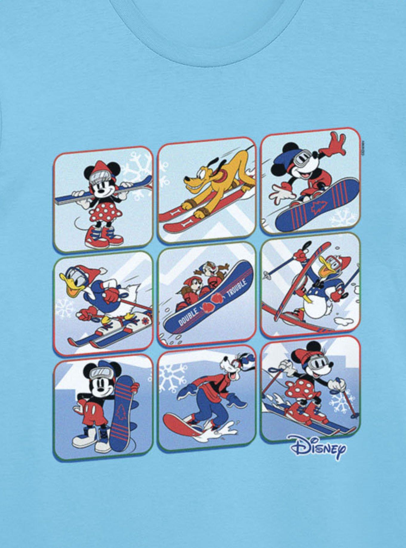 Disney Mickey Mouse And Friends Winter Snow Sport Panels T-Shirt, LIGHT BLUE, alternate - view 2