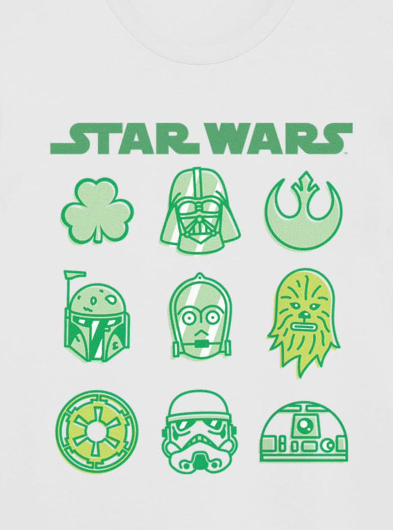 Star Wars St. Patrick's Lucky Character Icons T-Shirt, , hi-res