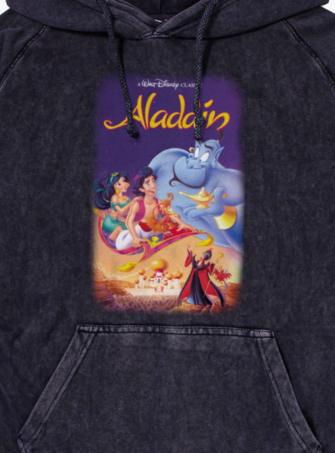 Disney Aladdin Classic Movie Cover Mineral Wash Hoodie, , hi-res