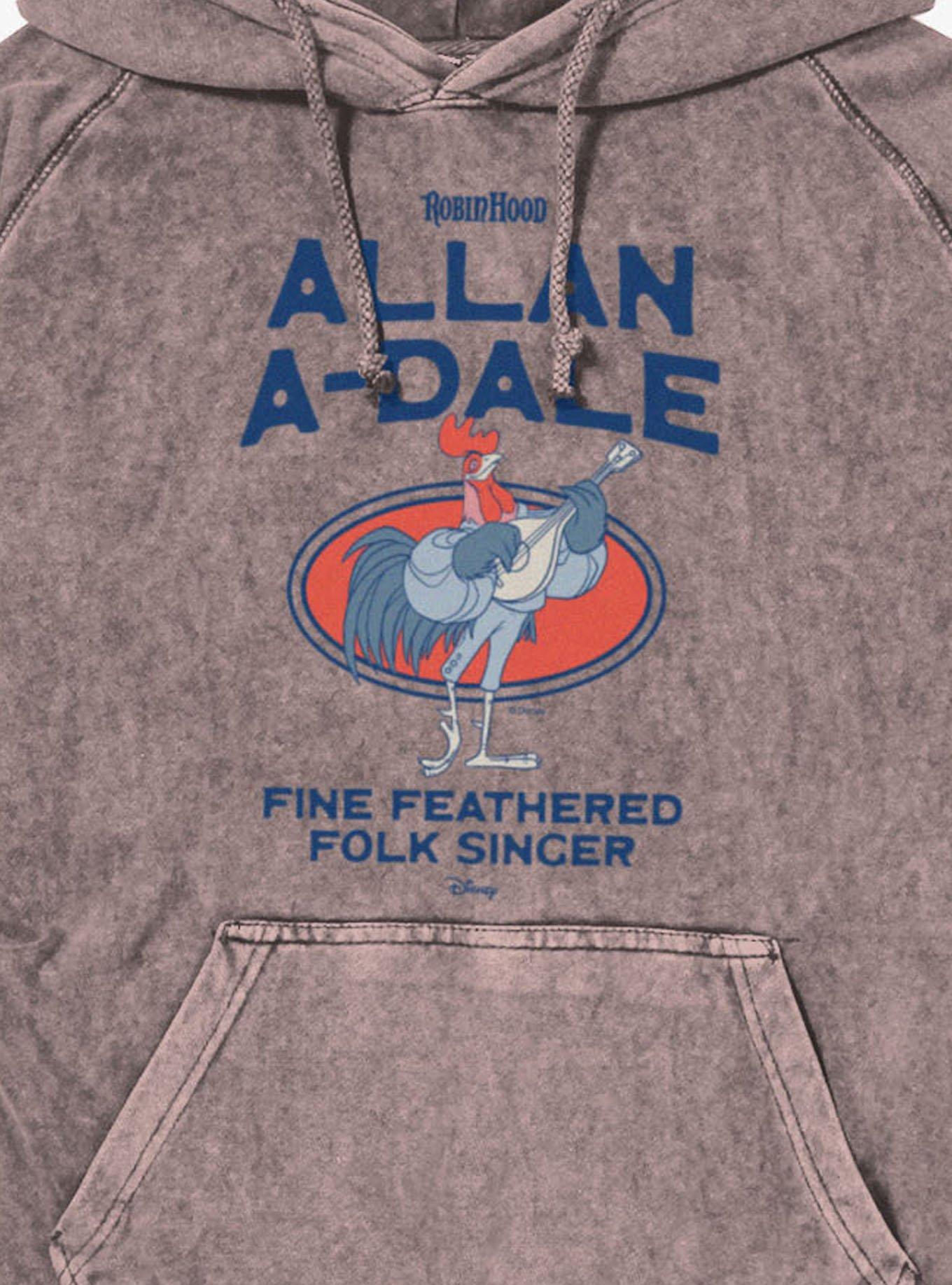 Disney Robin Hood Fine Feathered Allan A-Dale Mineral Wash Hoodie, , hi-res