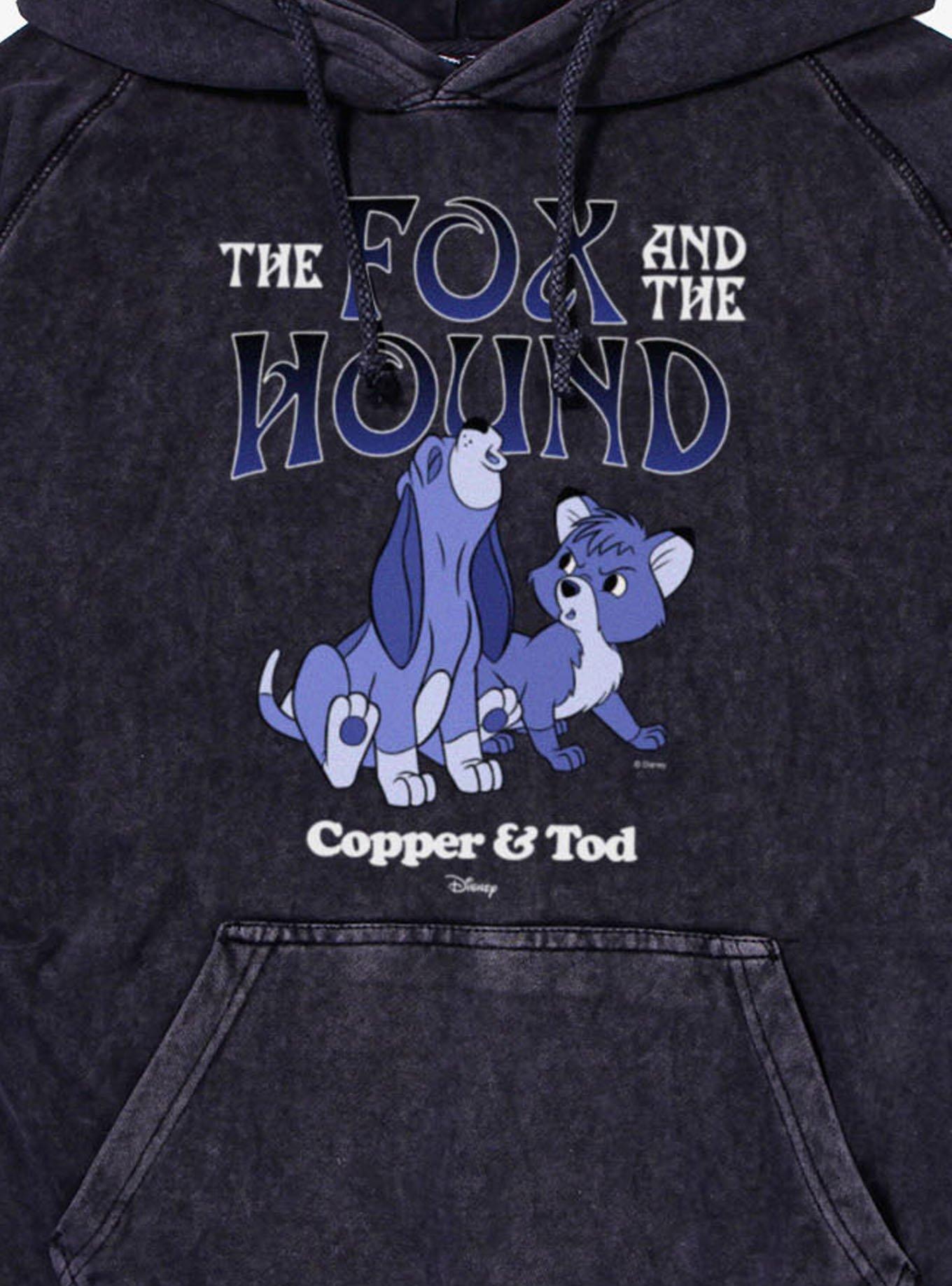 Disney The Fox And The Hound Howling Blue Copper & Tod Mineral Wash Hoodie, , hi-res