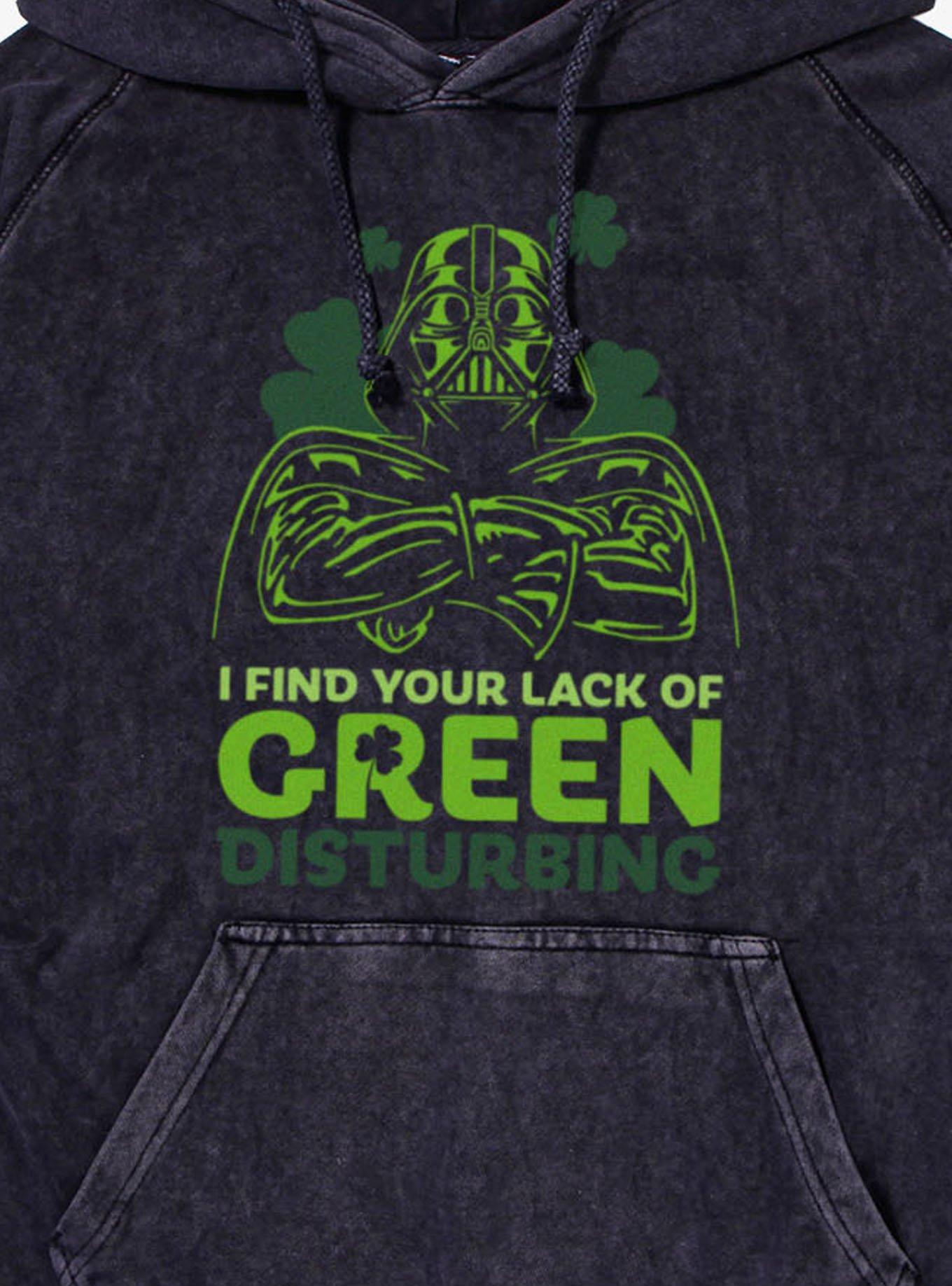 Star Wars Darth Vader St. Patrick's Your Lack Of Green Disturbing Mineral Wash Hoodie, , hi-res