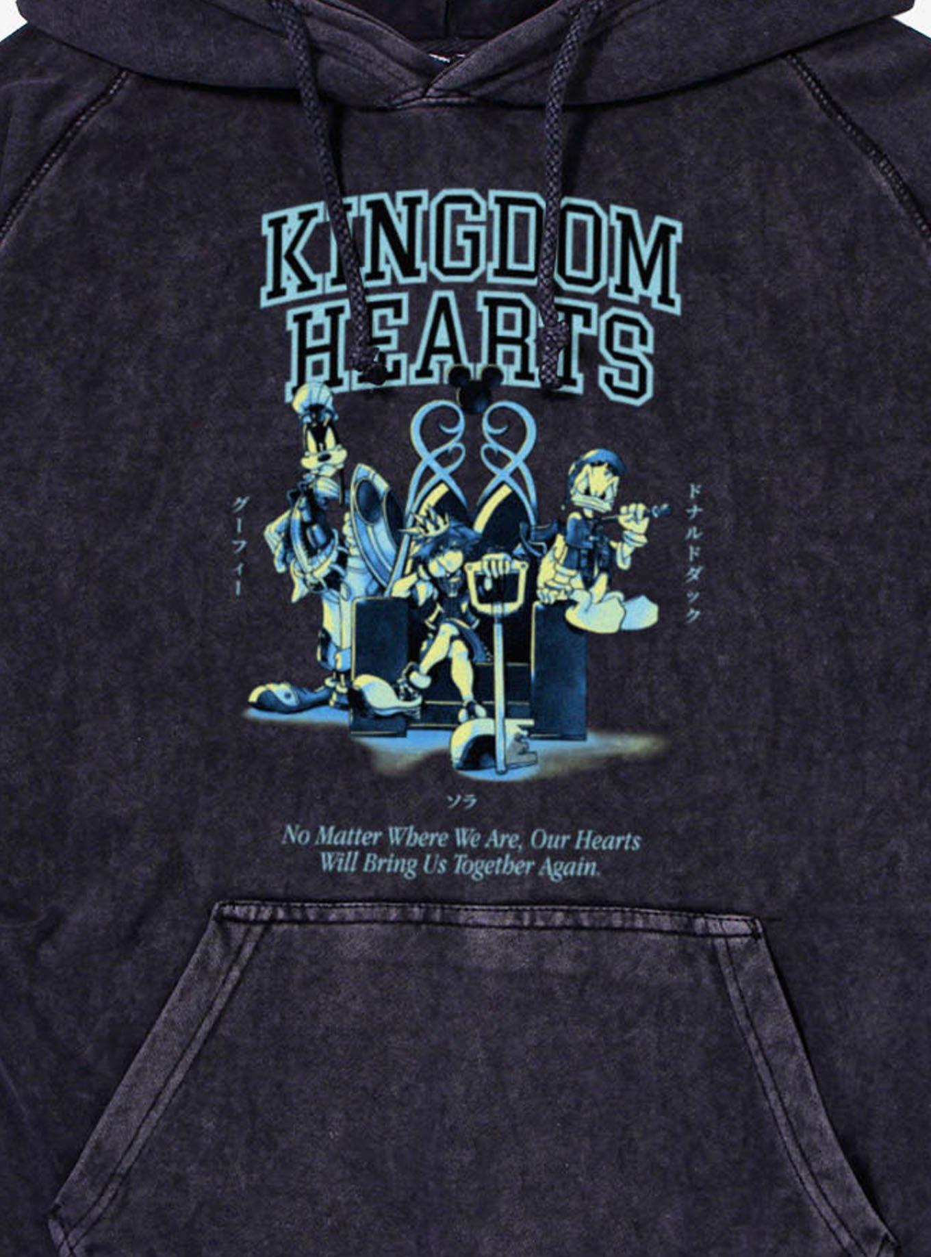 Disney Kingdom Hearts Hearts Will Bring Us Together Again Mineral Wash Hoodie, , hi-res