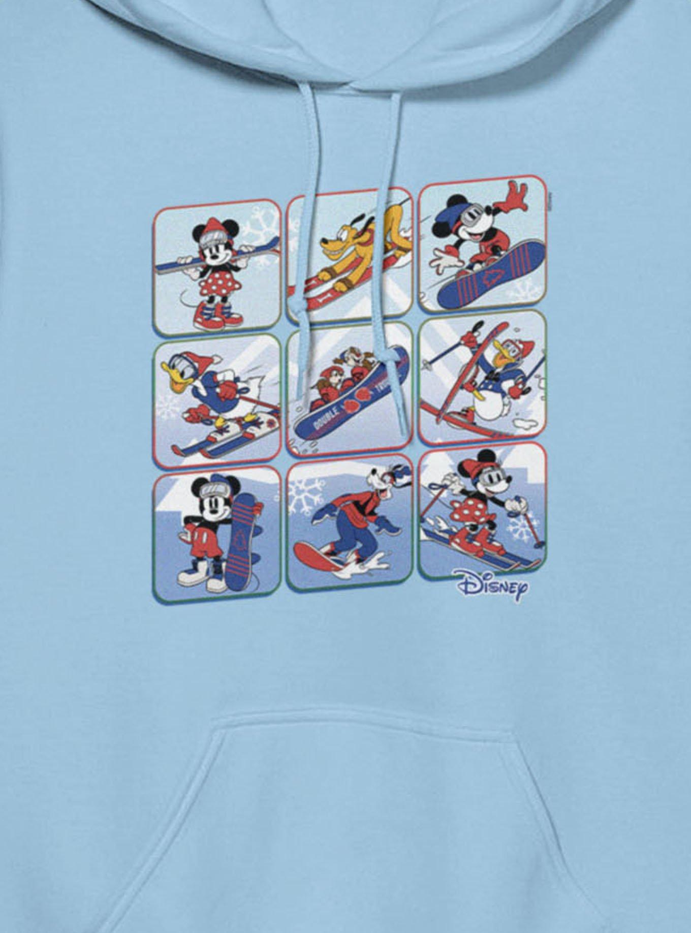 Disney Mickey Mouse And Friends Winter Snow Sport Panels Hoodie
