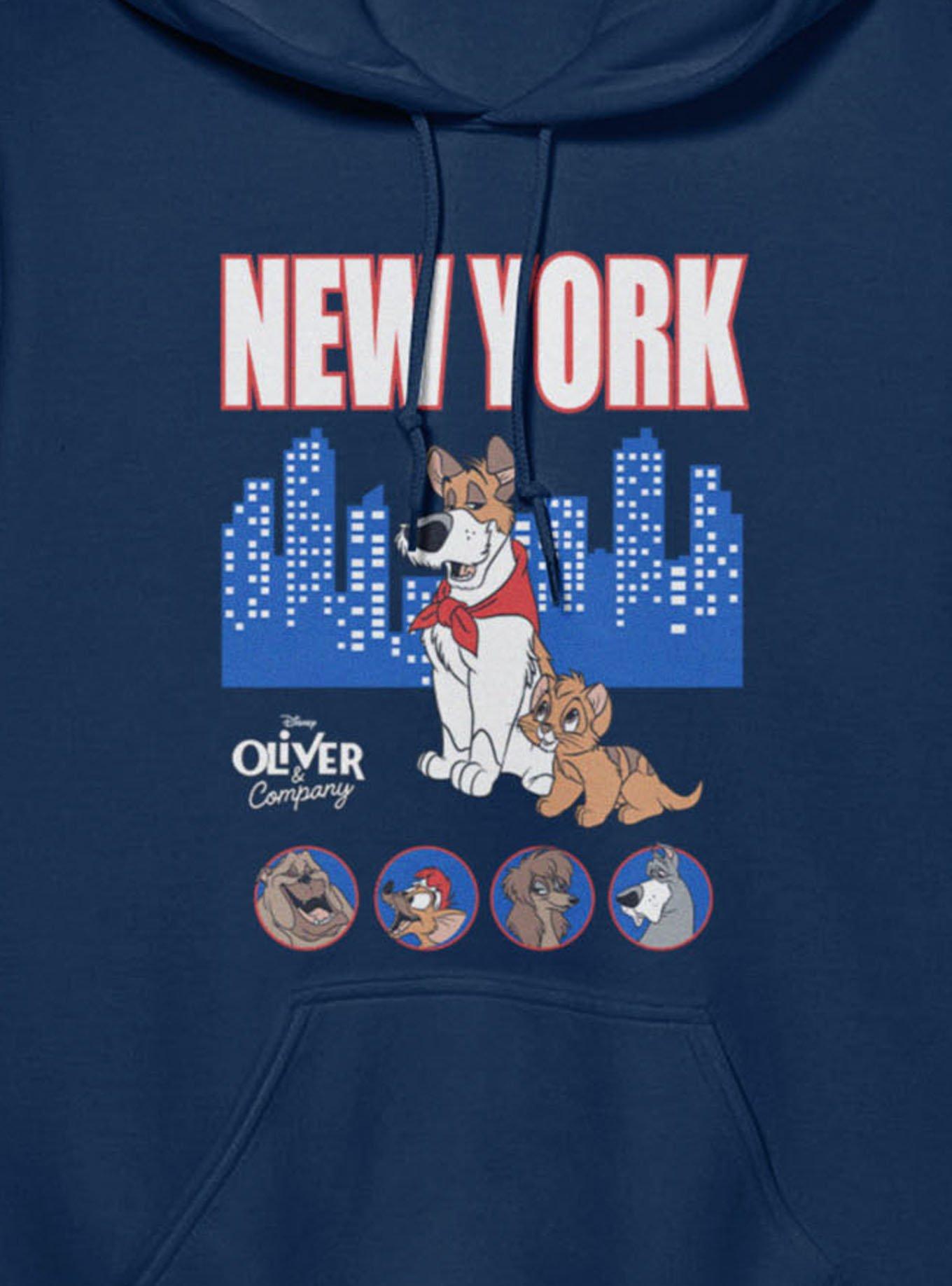 Disney Oliver & Company New York Skyline Characters Hoodie, , hi-res