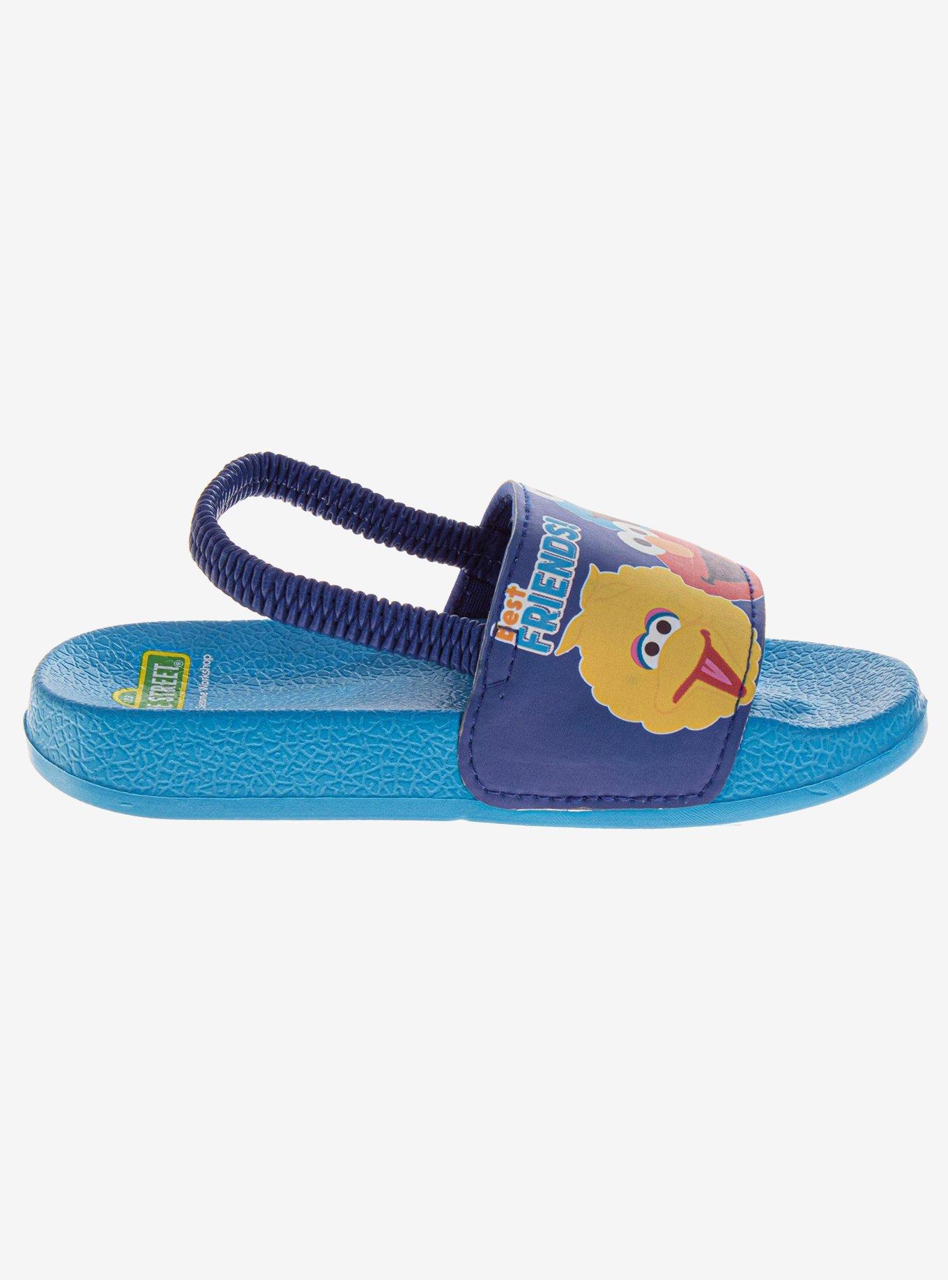 Sesame Street Characters Blue Slip-On Toddler & Little Kid Slide Sandals, , hi-res
