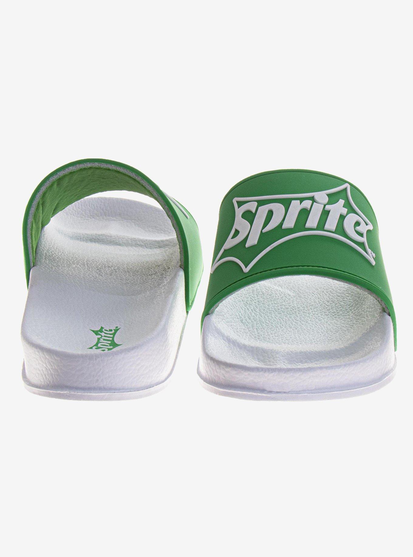 Sprite Logo Slides Men Sandals, GREEN, alternate