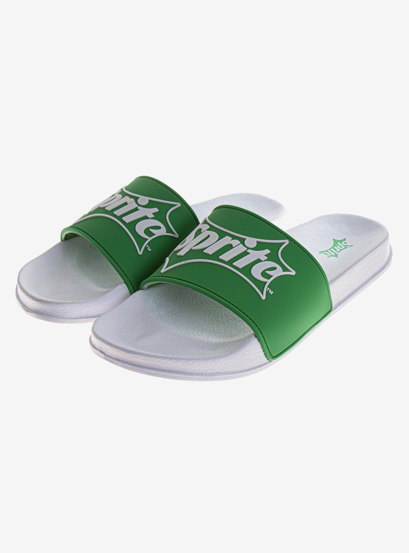 Sprite Logo Slides Men Sandals, GREEN, alternate