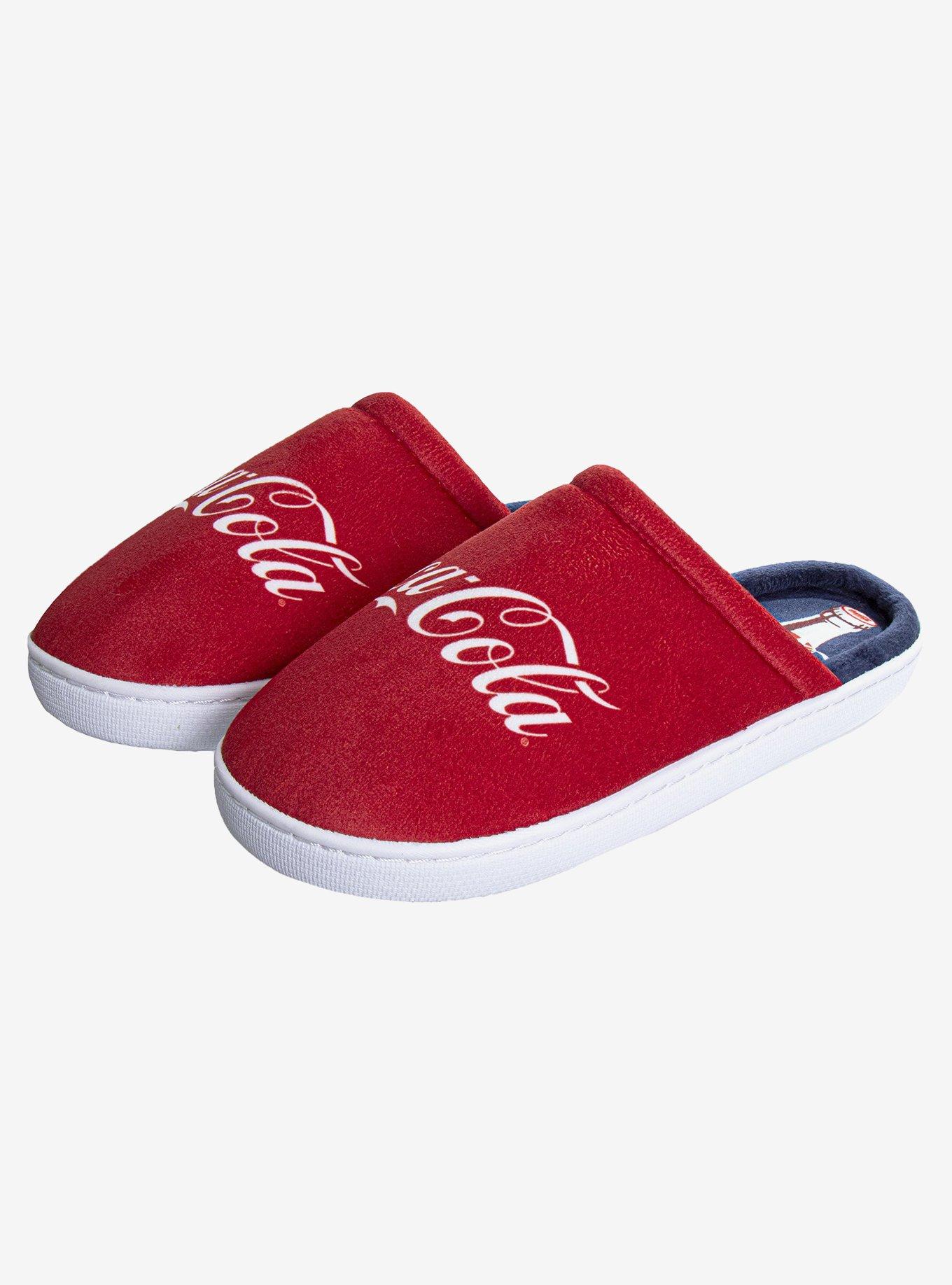 Coca-Cola Classic LogoCozy Softlined Men Slippers, RED, alternate
