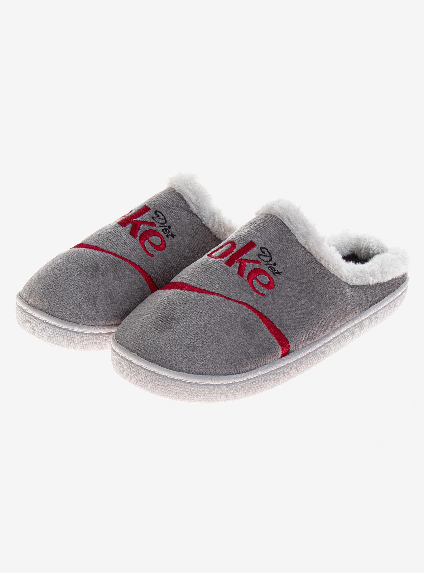 Coca-Cola Coke Logo Cozy Softlined Men Slippers, GREY, alternate
