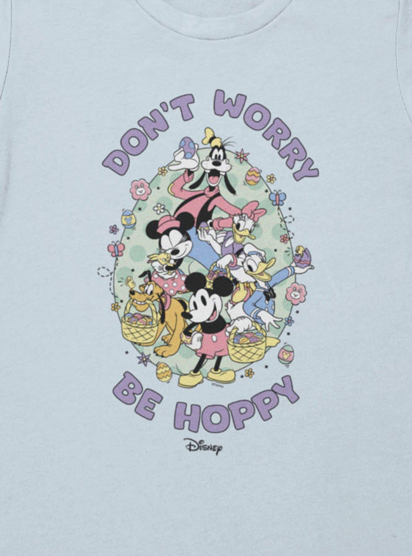 Disney Mickey Mouse And Friends Don't Worry Be Hoppy Easter Womens T-Shirt, , alternate