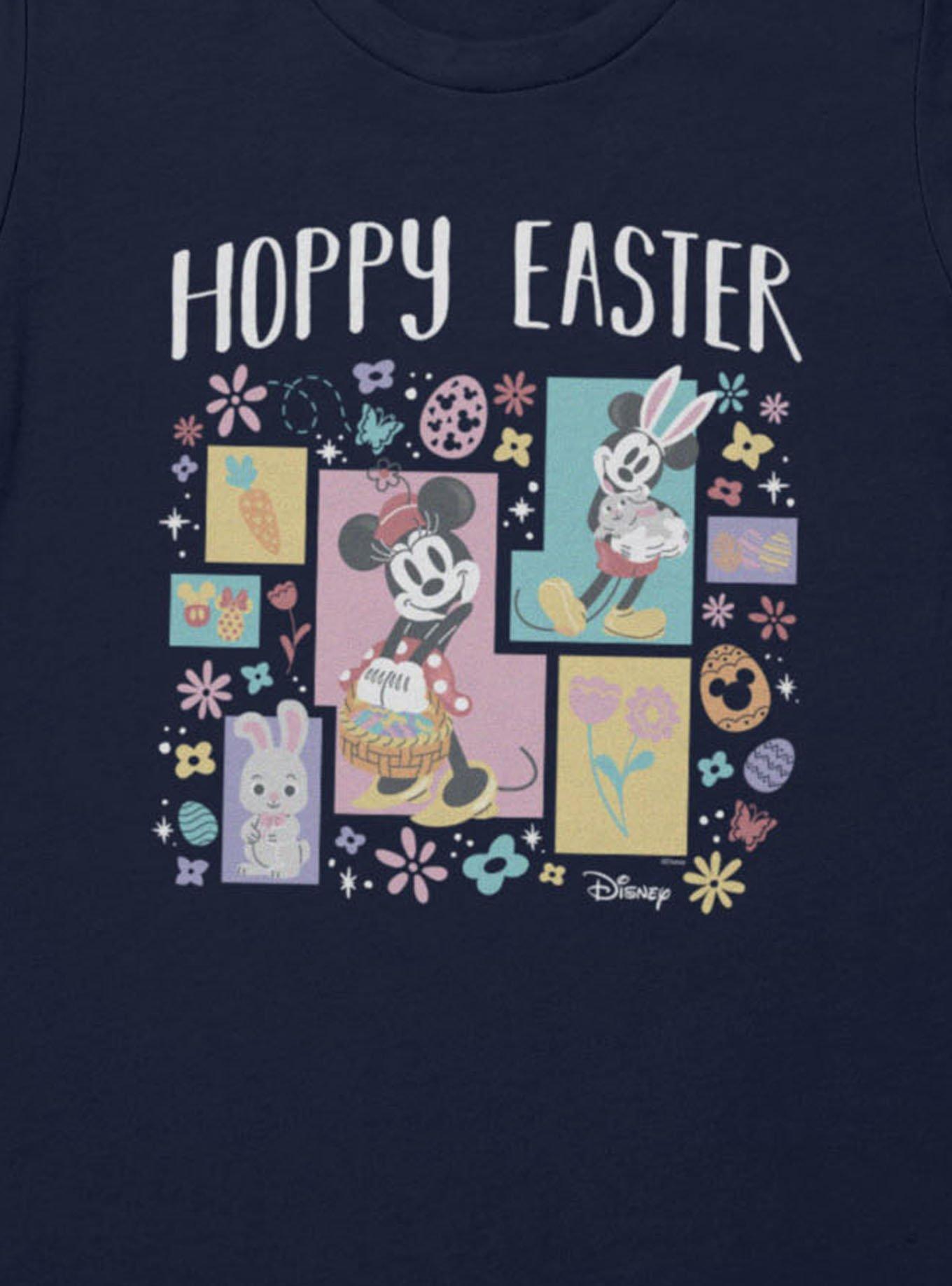 Disney Mickey Mouse And Minnie Hoppy Easter Blocks Womens T-Shirt