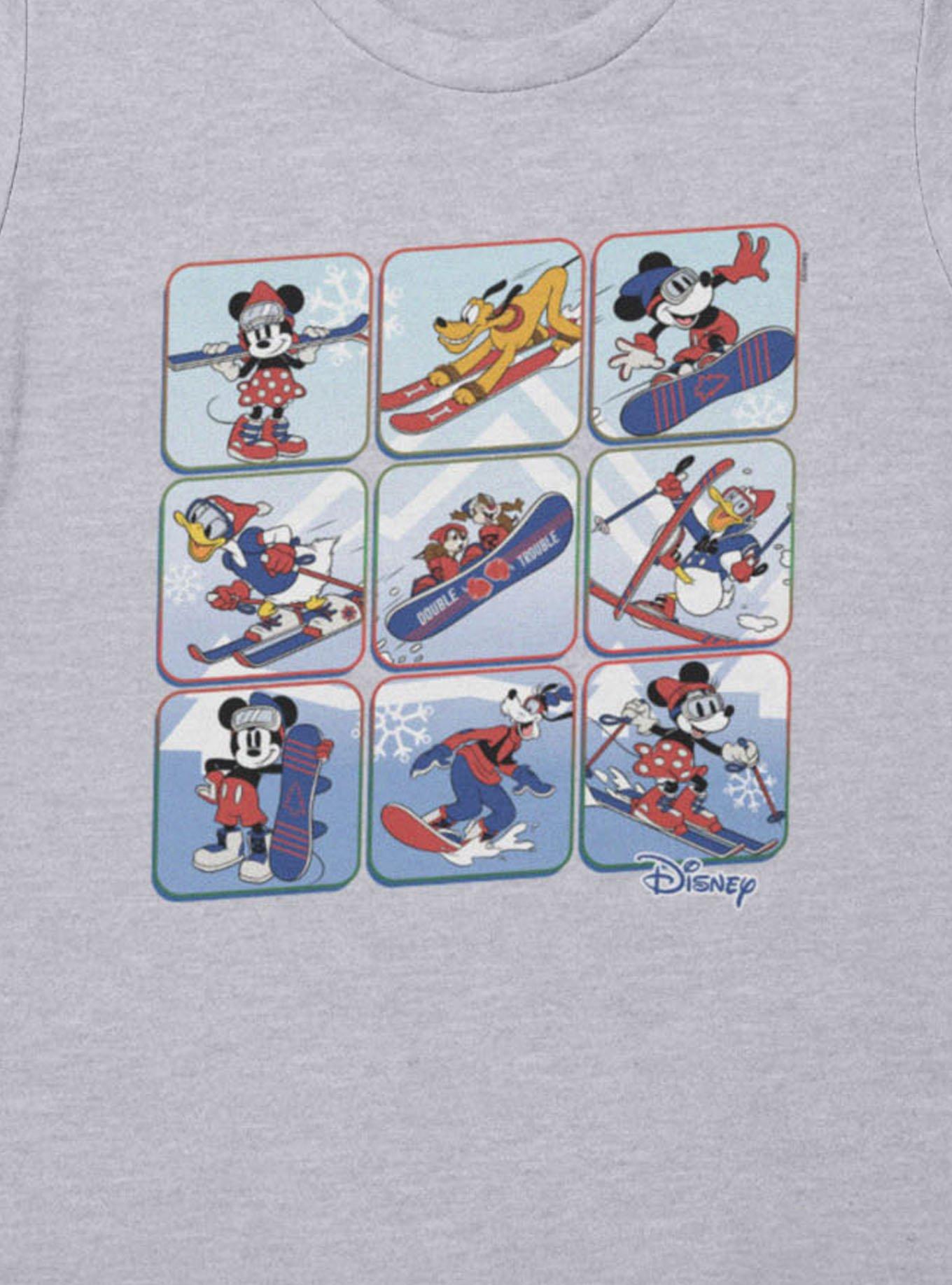 Disney Mickey Mouse And Friends Winter Snow Sport Panels Womens T-Shirt, , hi-res
