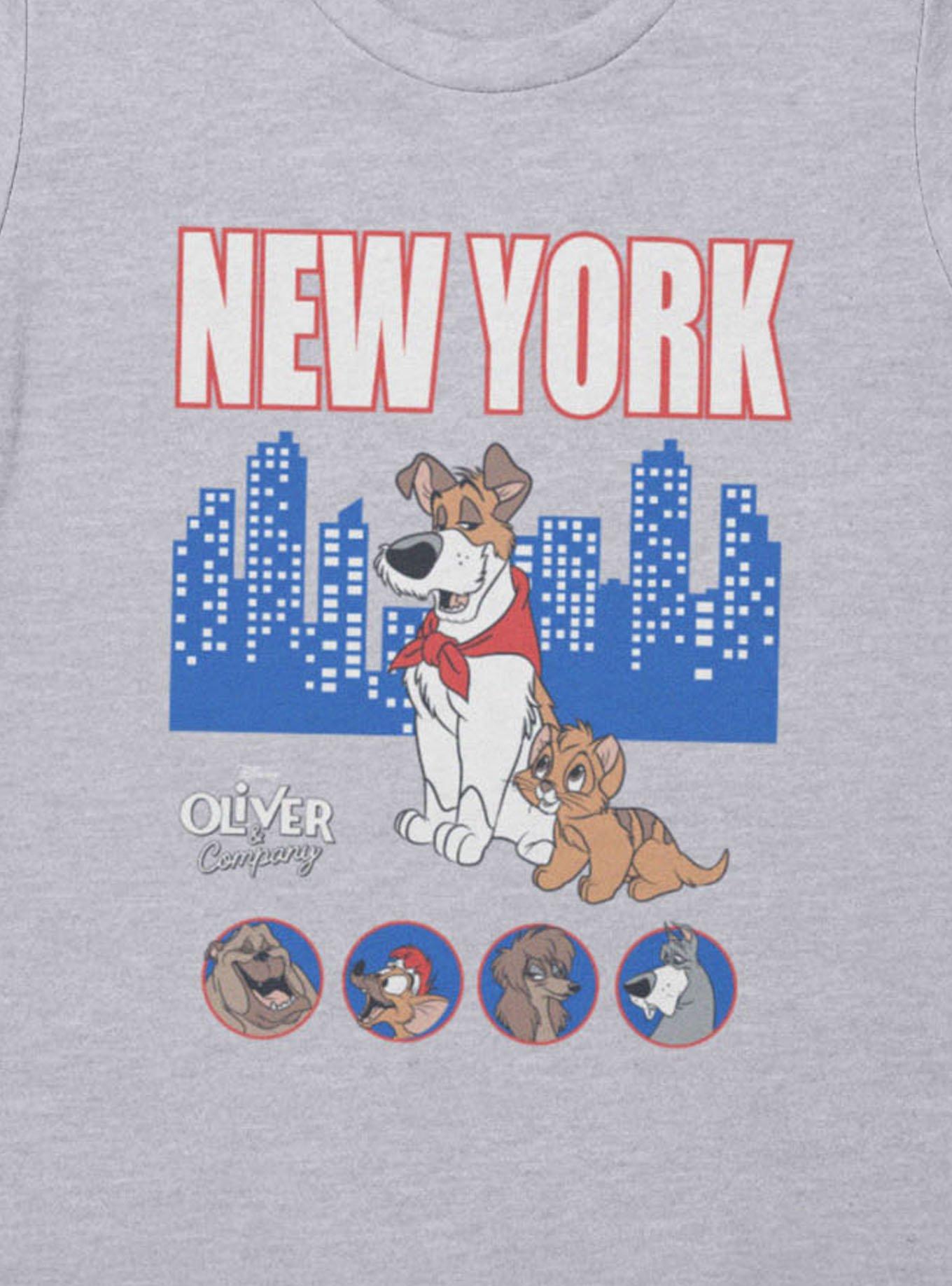 Disney Oliver & Company New York Skyline Characters Womens T-Shirt, , hi-res