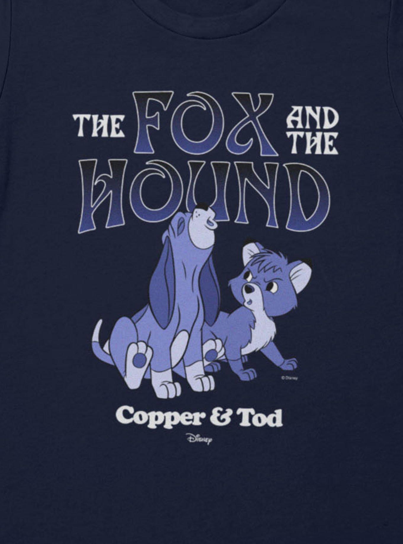 Disney The Fox And The Hound Howling Blue Copper & Tod Womens T-Shirt, , hi-res