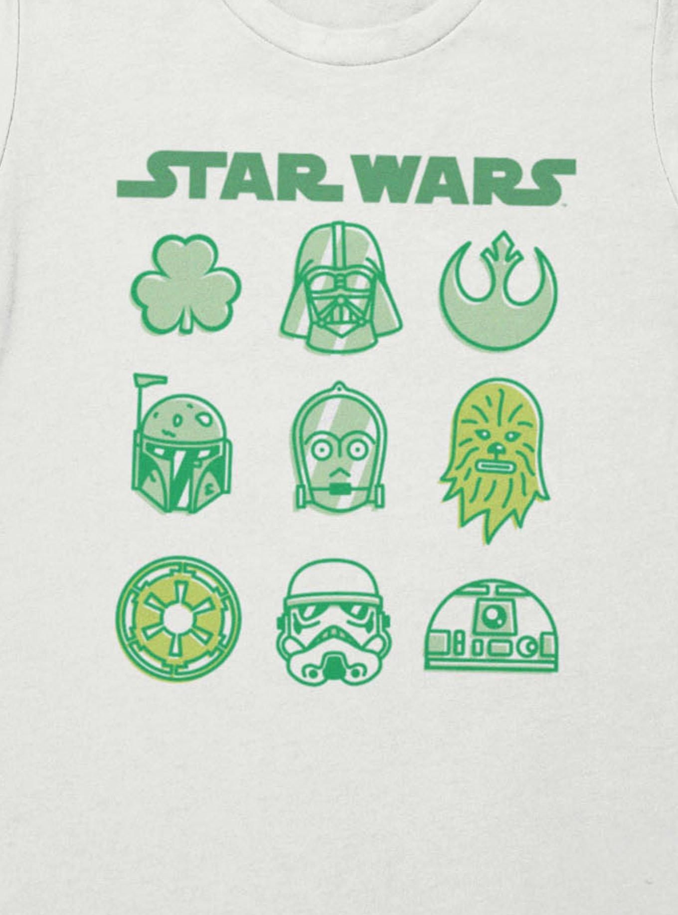 Star Wars St. Patrick's Lucky Character Icons Womens T-Shirt, , hi-res