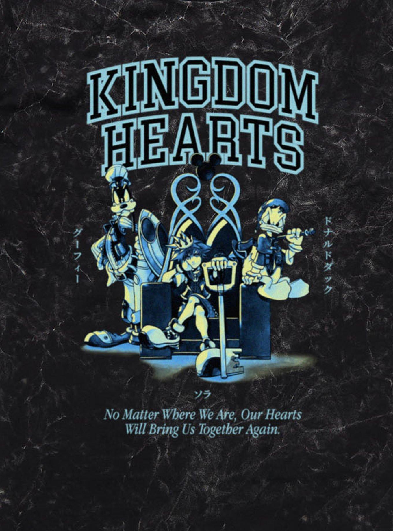 Disney Kingdom Hearts Hearts Will Bring Us Together Again Mineral Wash T-Shirt, , hi-res