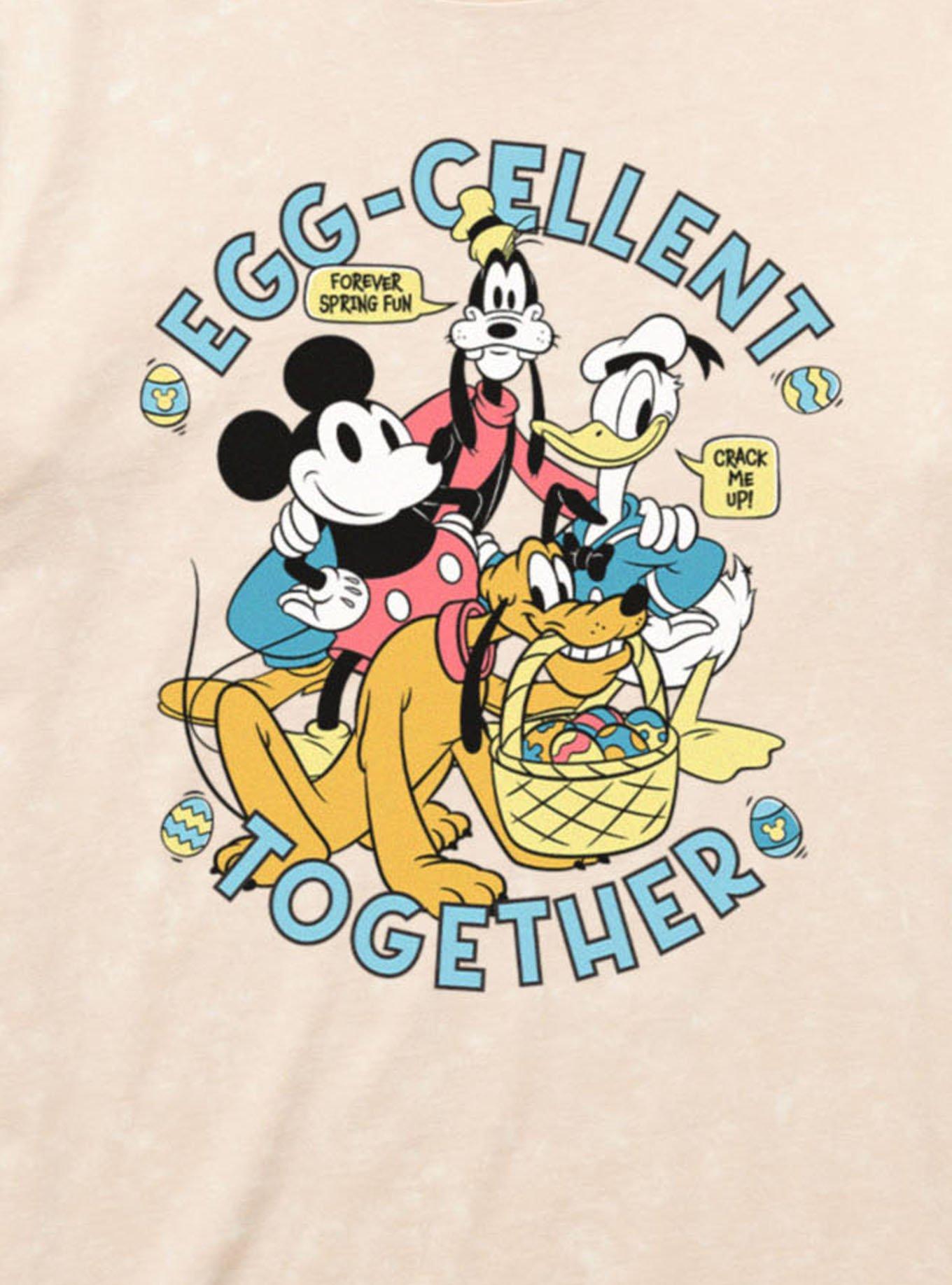 Disney Mickey Mouse And Friends Easter Egg-Cellent Together Mineral Wash T-Shirt