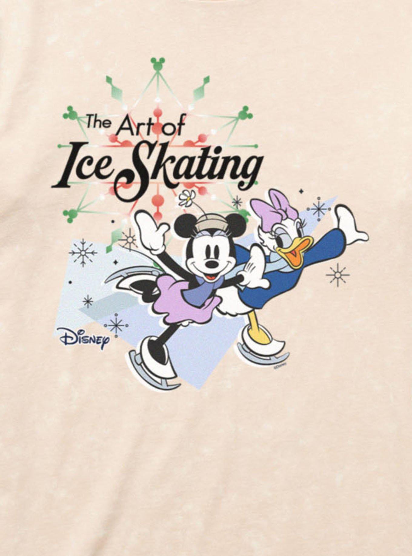 Disney Minnie Mouse And Daisy Duck The Art Of Ice Skating Mineral Wash T-Shirt, , hi-res