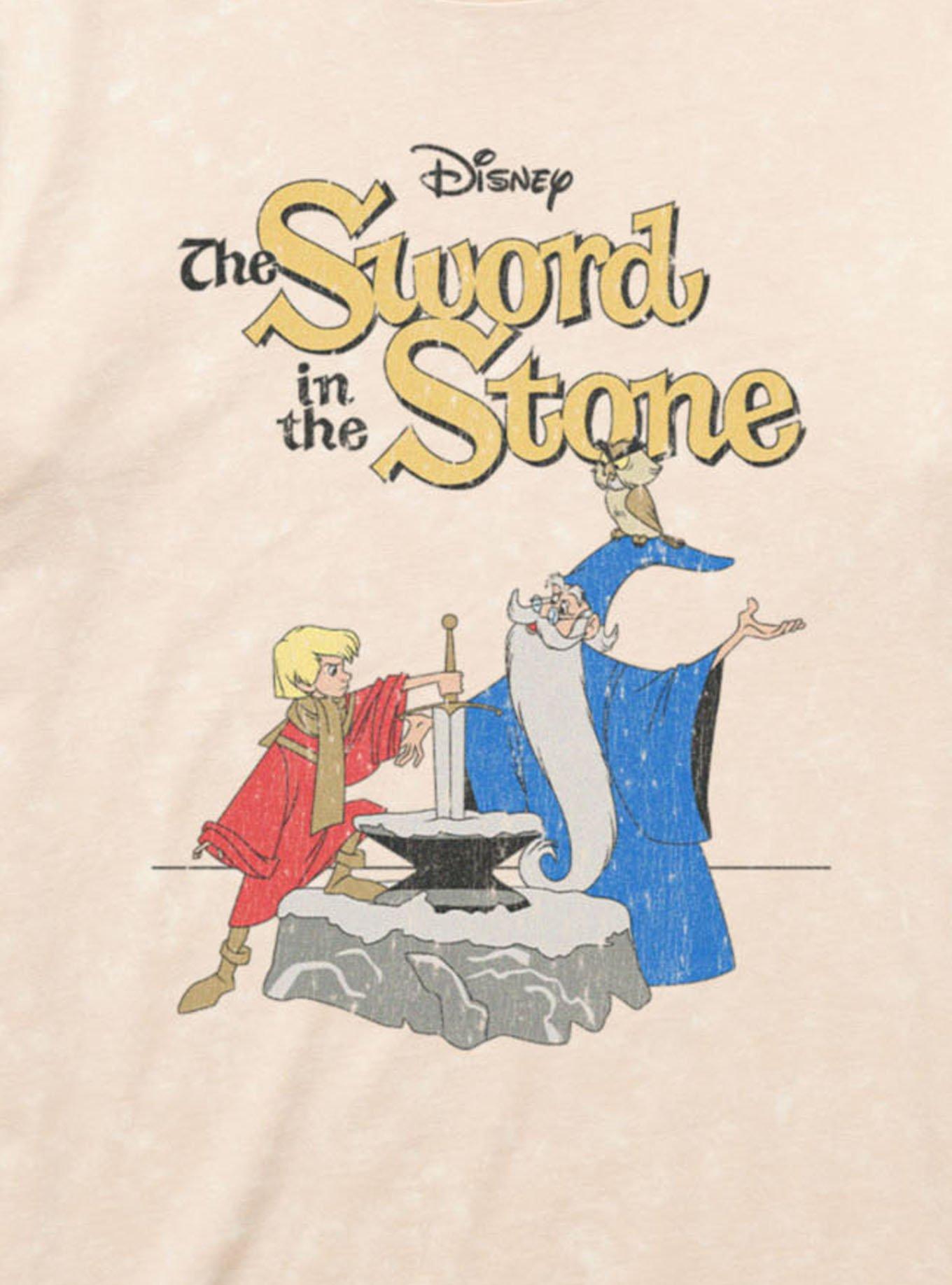 Disney The Sword In The Stone Poster Arthur And Merlin Mineral Wash T-Shirt, , hi-res