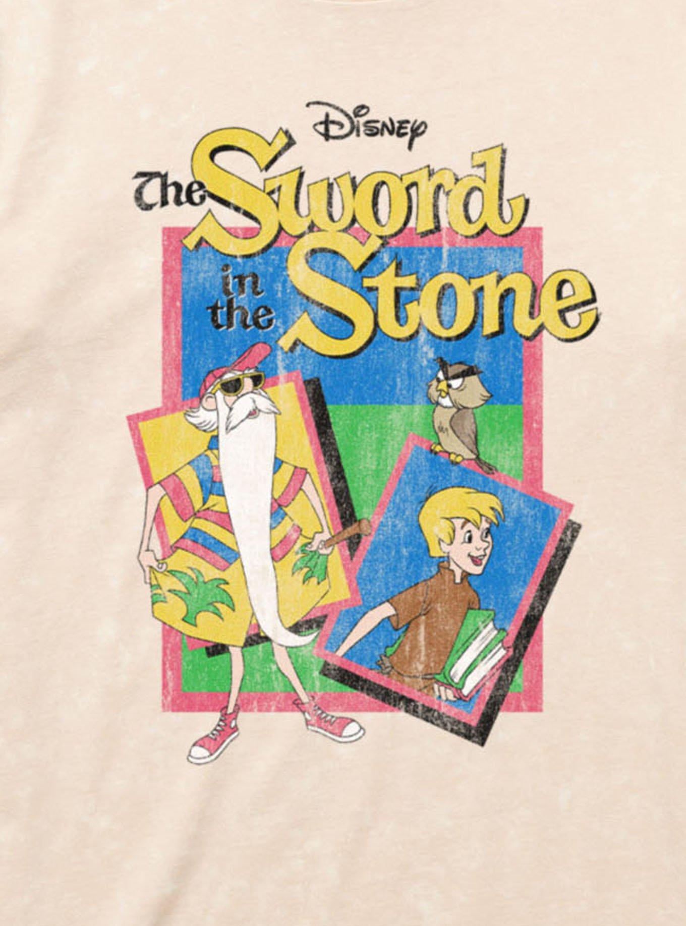 Disney The Sword In The Stone Archimedes, Arthur And Merlin Beach Vibes Mineral Wash T-Shirt, , hi-res