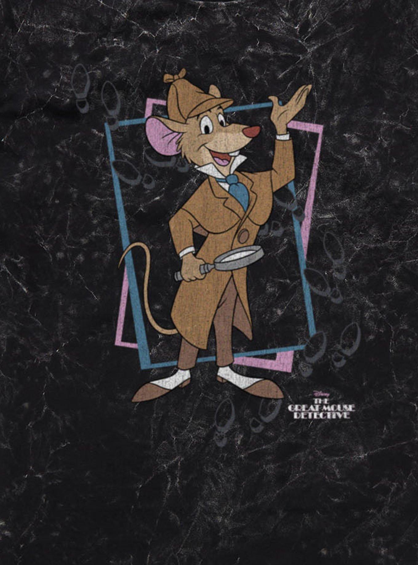 Disney The Great Mouse Detective Basil & Footprints Mineral Wash T-Shirt, , hi-res