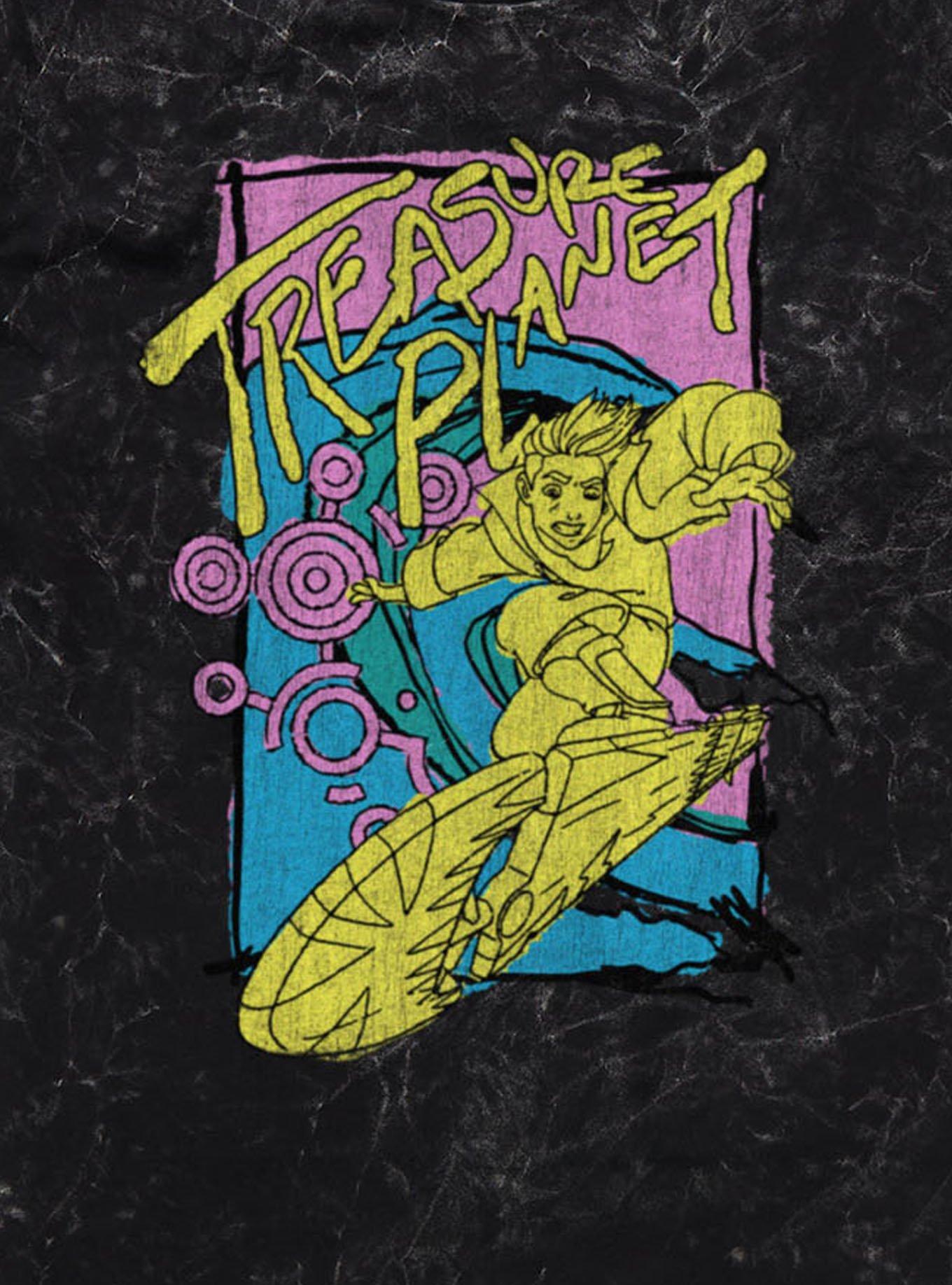 Disney Treasure Planet Jim Hawkins Surfing Mineral Wash T-Shirt, , hi-res