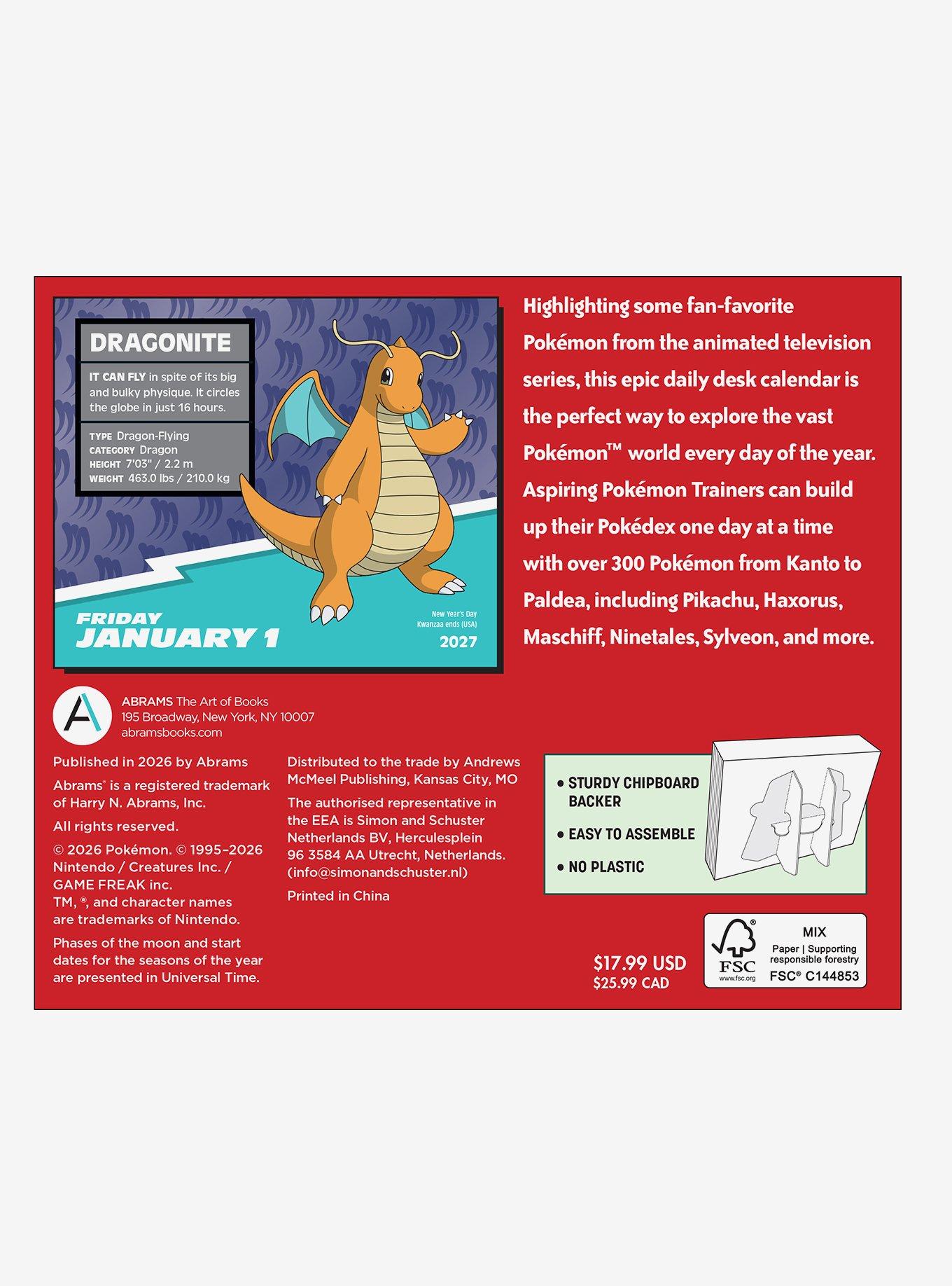Pok&eacute;mon 2027 Desk Calendar, , alternate - view 4