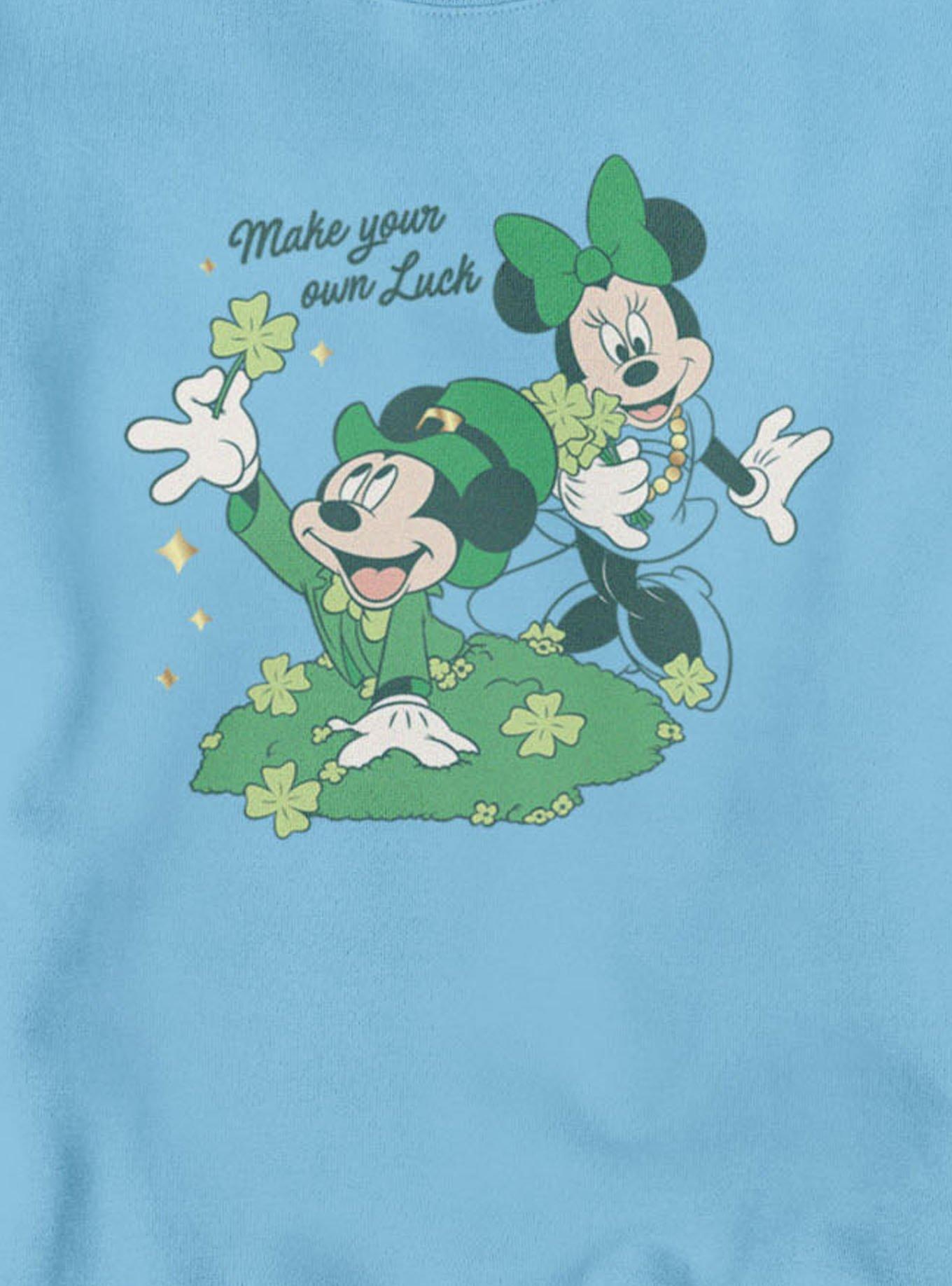 Disney Mickey Mouse And Minnie St. Patrick's Make Your Own Luck Sweatshirt