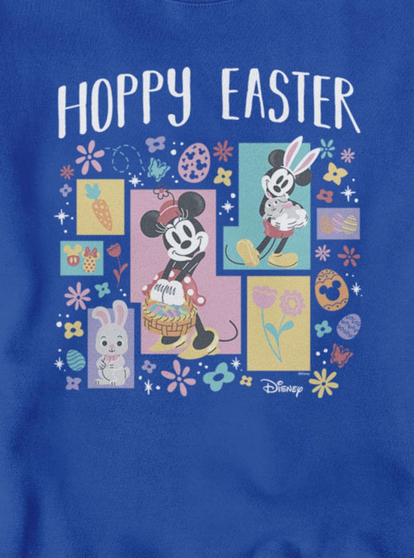 Disney Mickey Mouse And Minnie Hoppy Easter Blocks Sweatshirt