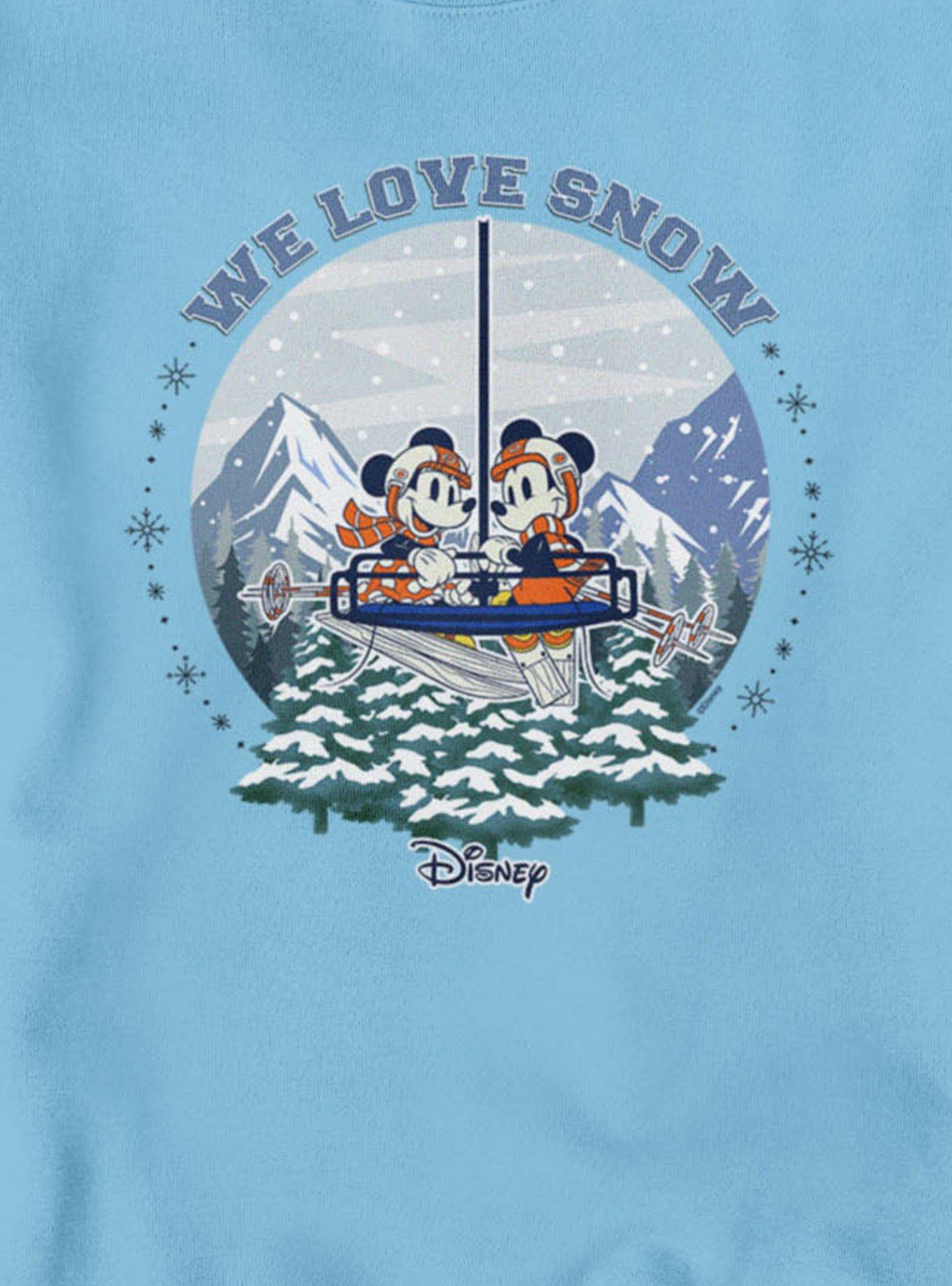 Disney Mickey Mouse And Minnie Winter Snow Globe We Love Sweatshirt