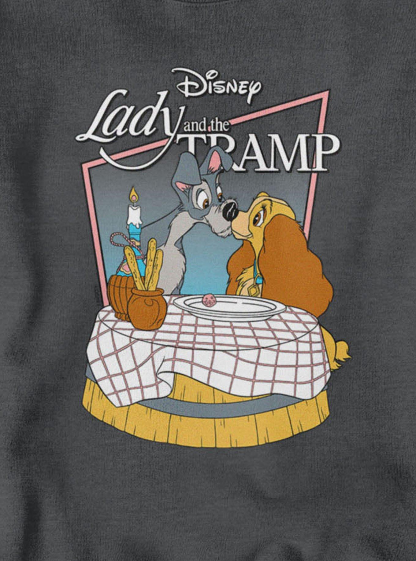 Disney Lady And The Tramp Dinner Kiss Sweatshirt, , hi-res