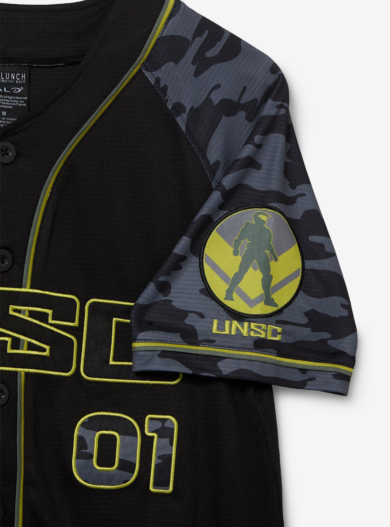 Halo Master Chief Baseball Jersey - BoxLunch Exclusive, BLACK, alternate - view 4