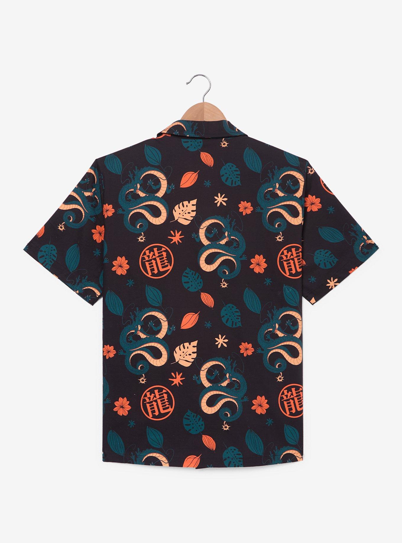 Dragon Ball Z Shenron Tropical Over Print Woven Button-Up - BoxLunch Exclusive, , hi-res