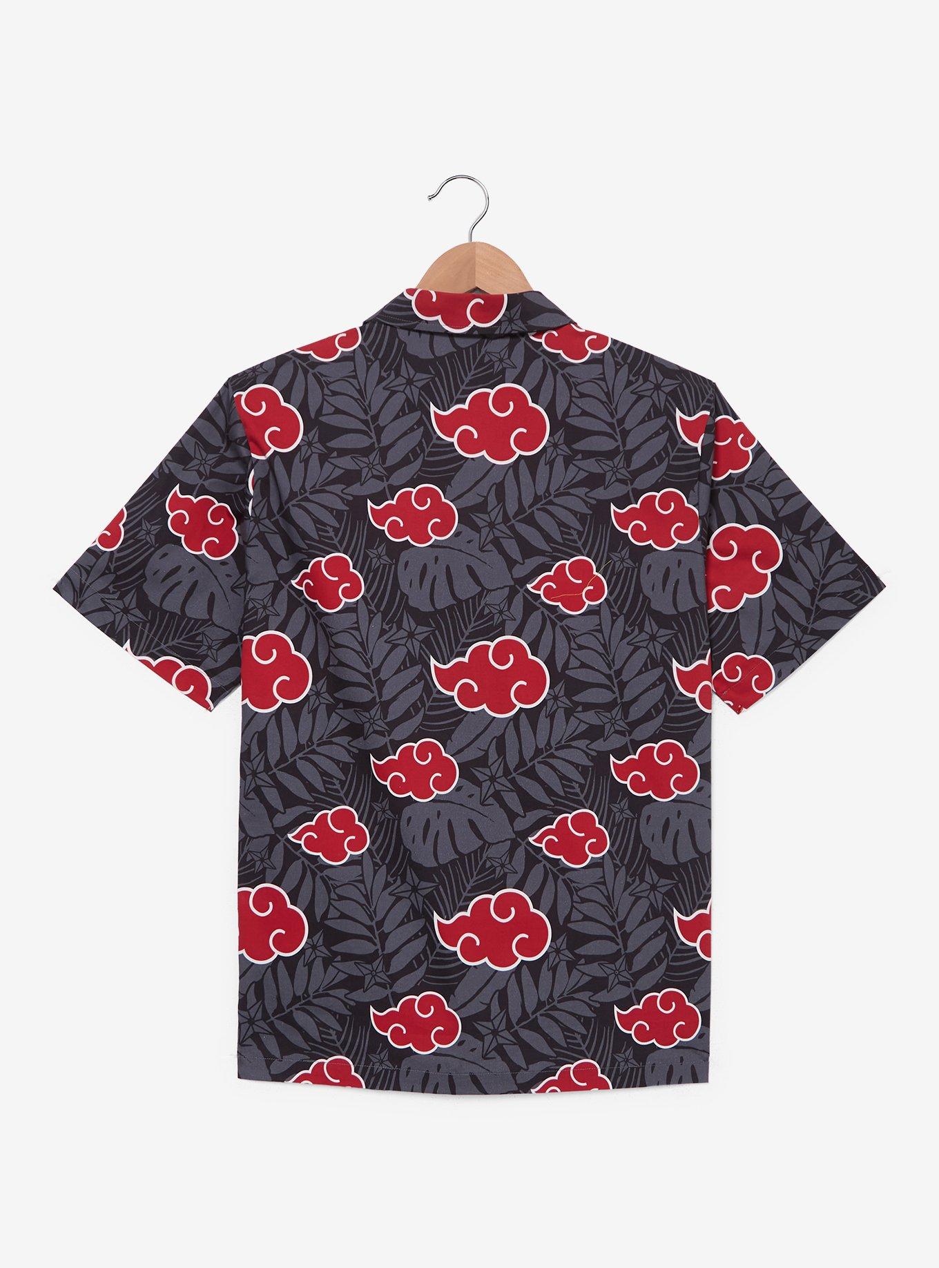 Naruto Shippuden Akatsuki Clouds Tropical Woven Button-Up - BoxLunch Exclusive, , hi-res
