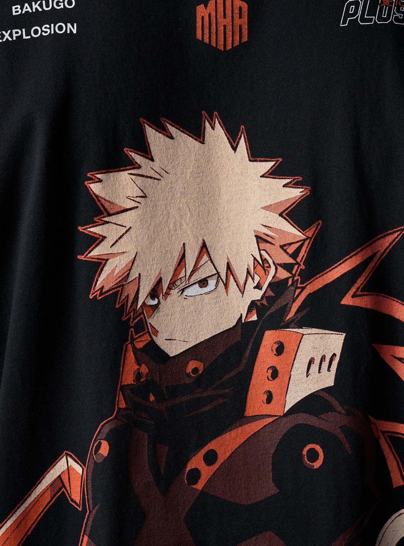 Village Hidden In Iron X Hot Topic My Hero Academia Bakugo T-Shirt Hot Topic Exclusive, BLACK, alternate